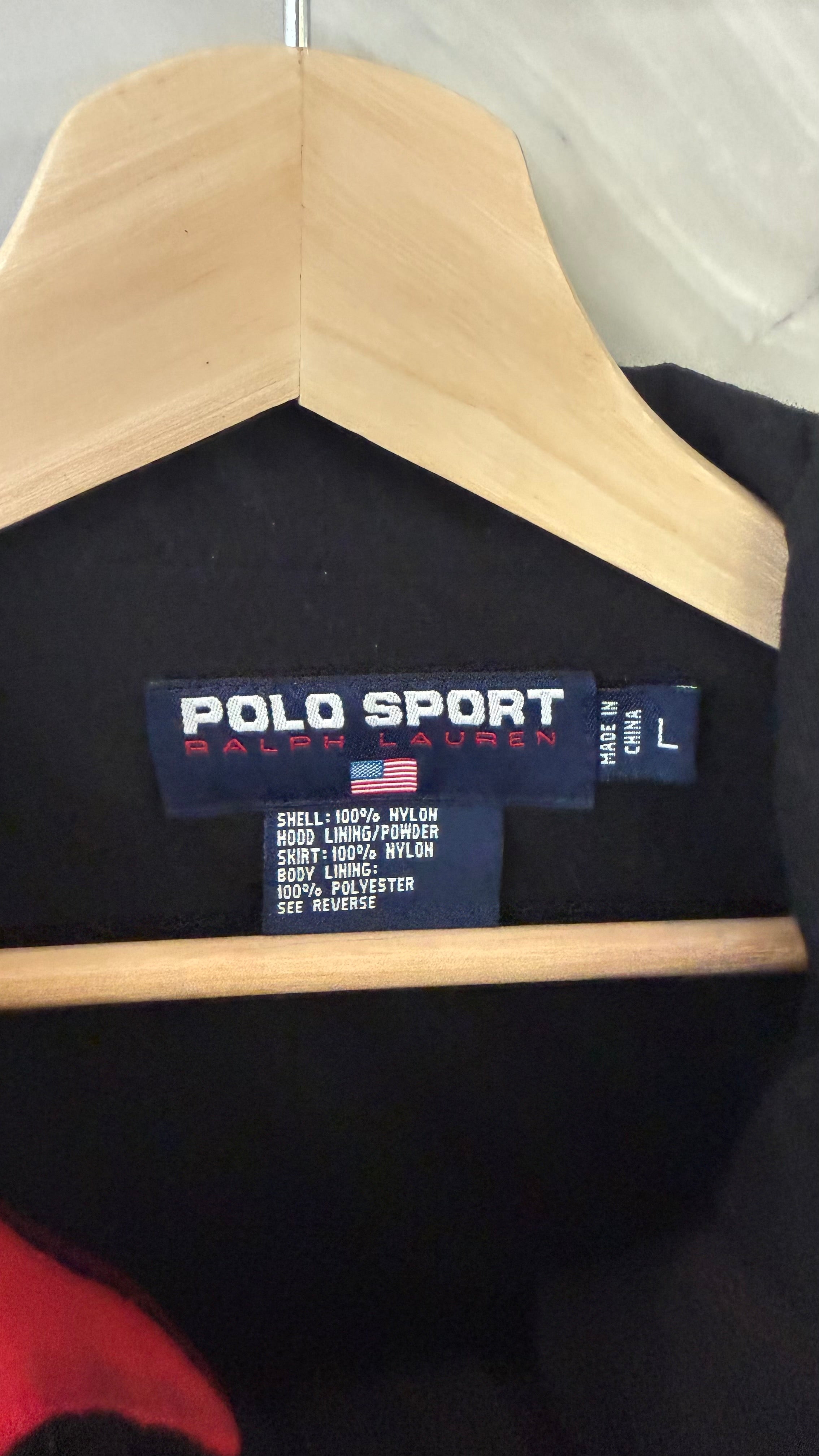 Vintage 90s Polo Ralph Lauren Ski Tech Red & Black Jacket