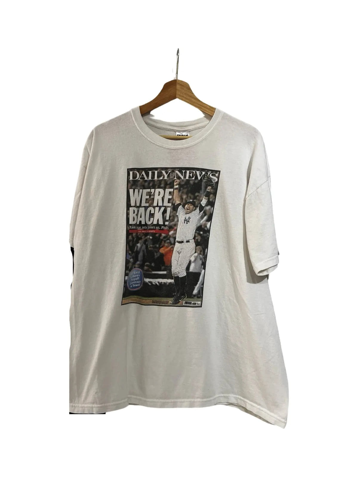 Vintage 2009 Yankees vs Phillies Newspaper Tee 3rdStrike