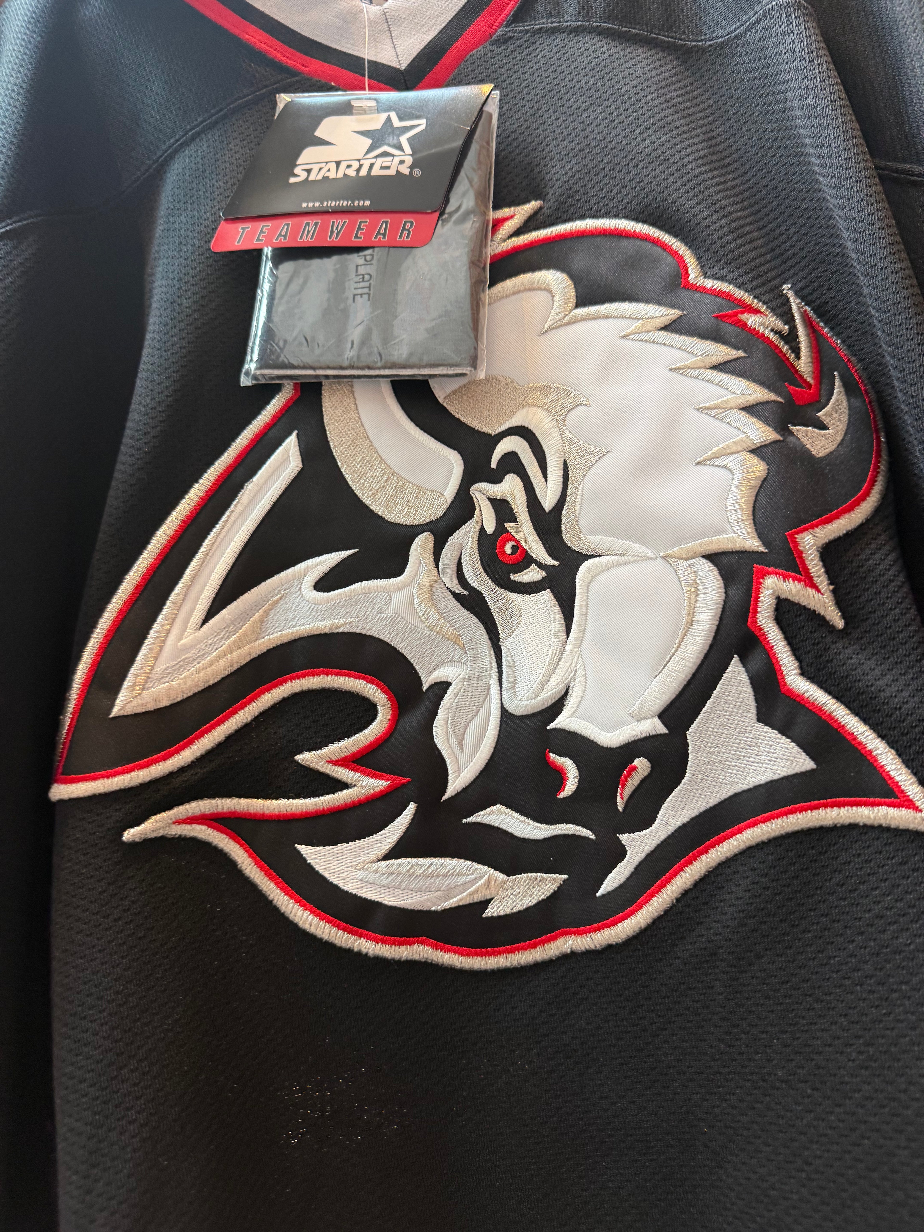 Vintage 90s Rare Buffalo Sabres Goat Head Teamswear NHL Starter Hockey Jersey