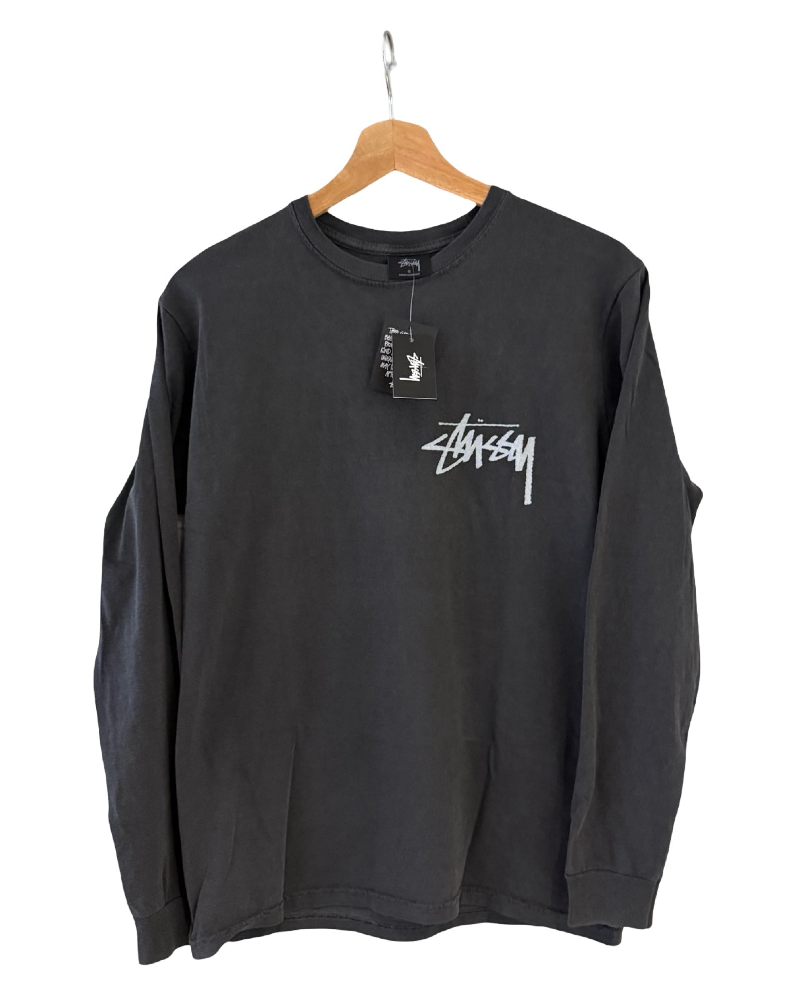 Stussy グレイ長袖Tシャツ