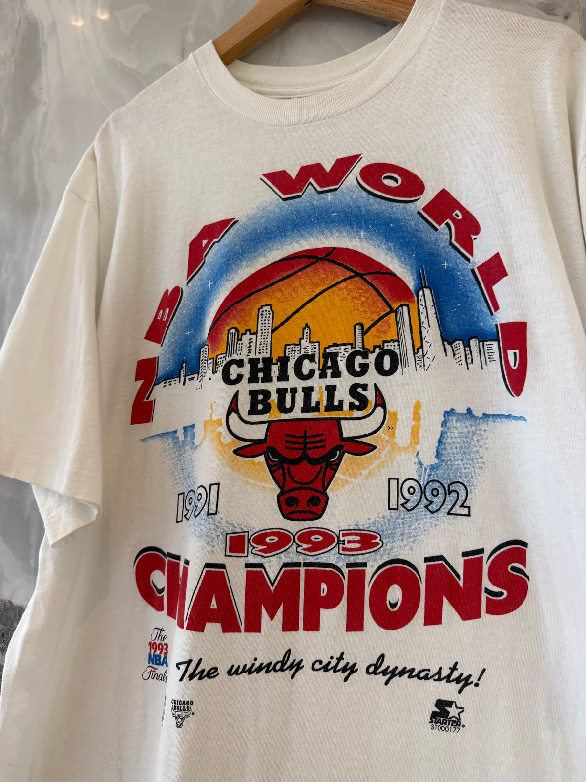 Vintage 1993 Chicago Bulls NBA World Champions Starter Tee