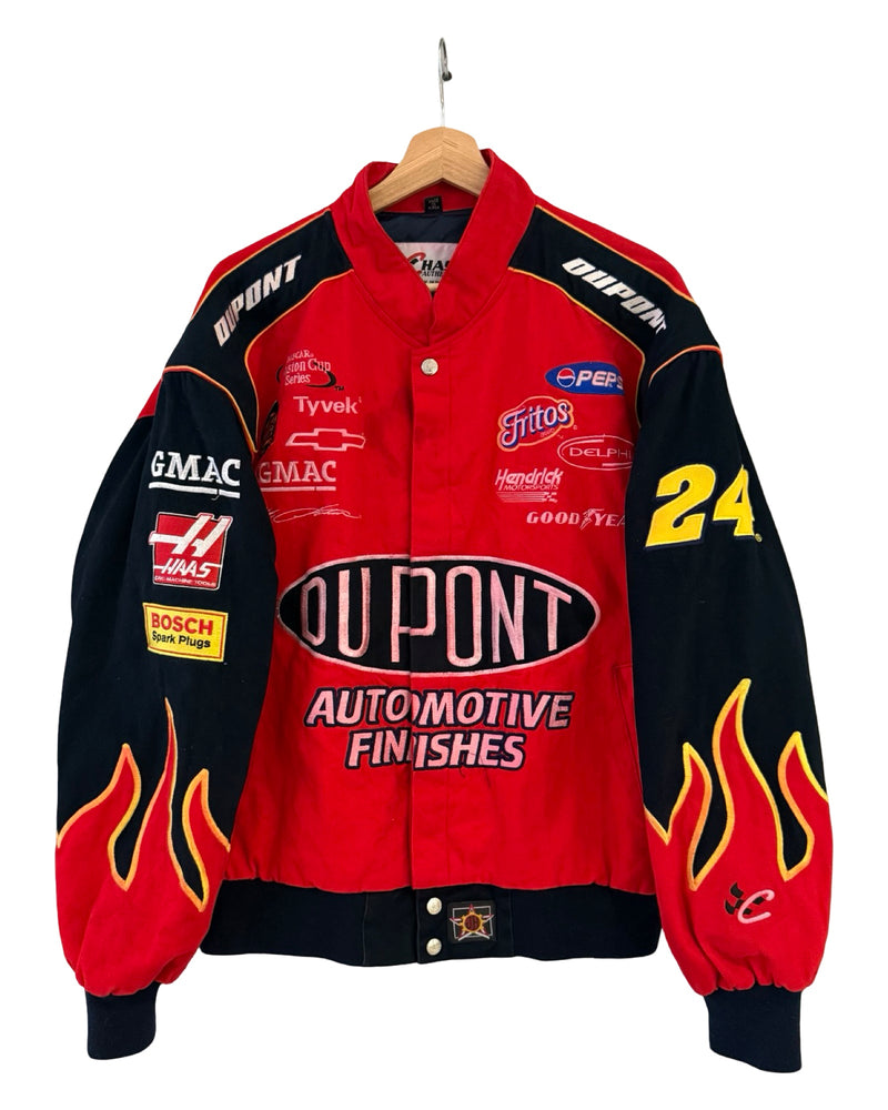 Vintage 90s NASCAR Jeff Gordon #24 DuPont Chase Authentics Racing Jacket