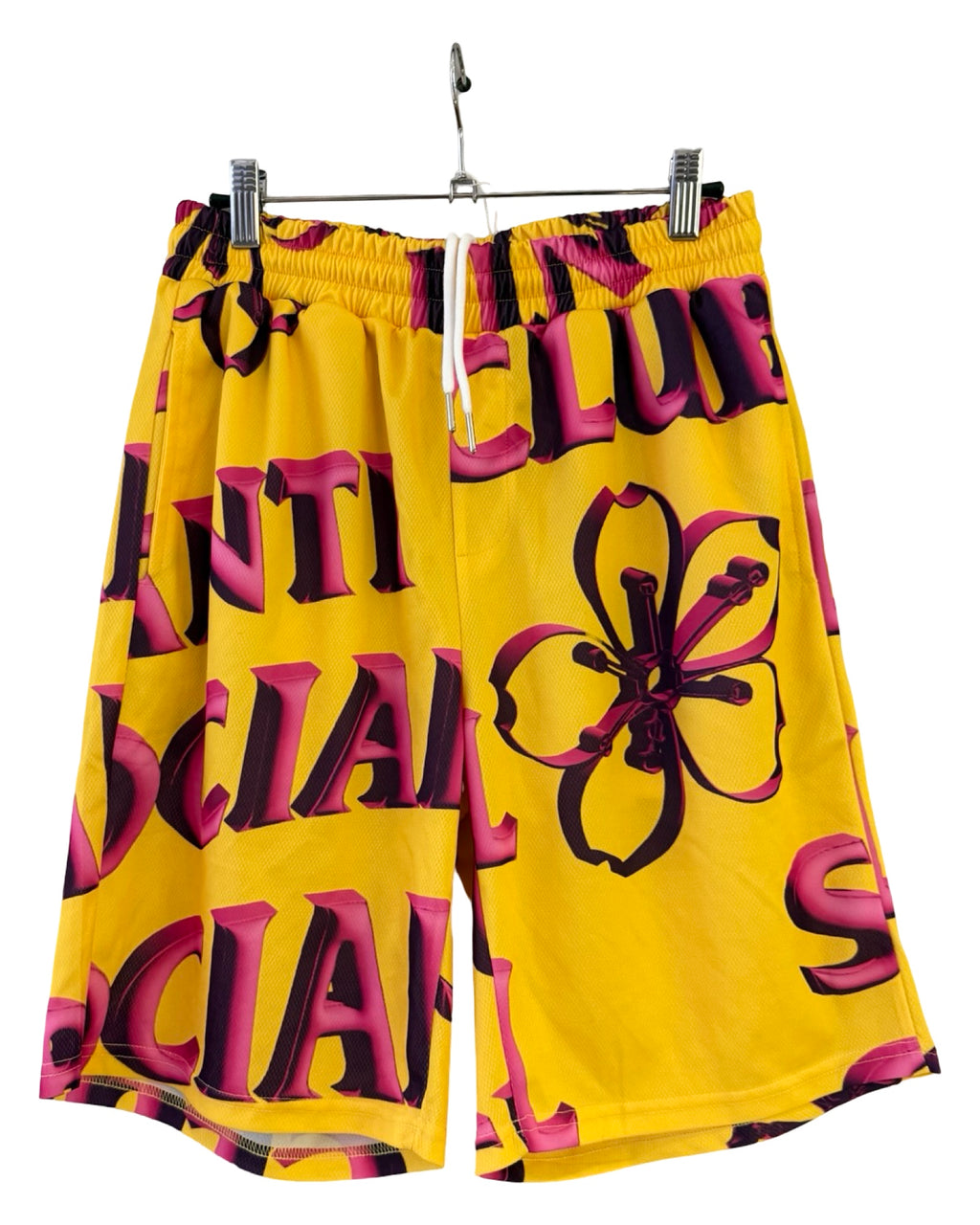 Anti Social Social Club Yellow Mesh Shorts