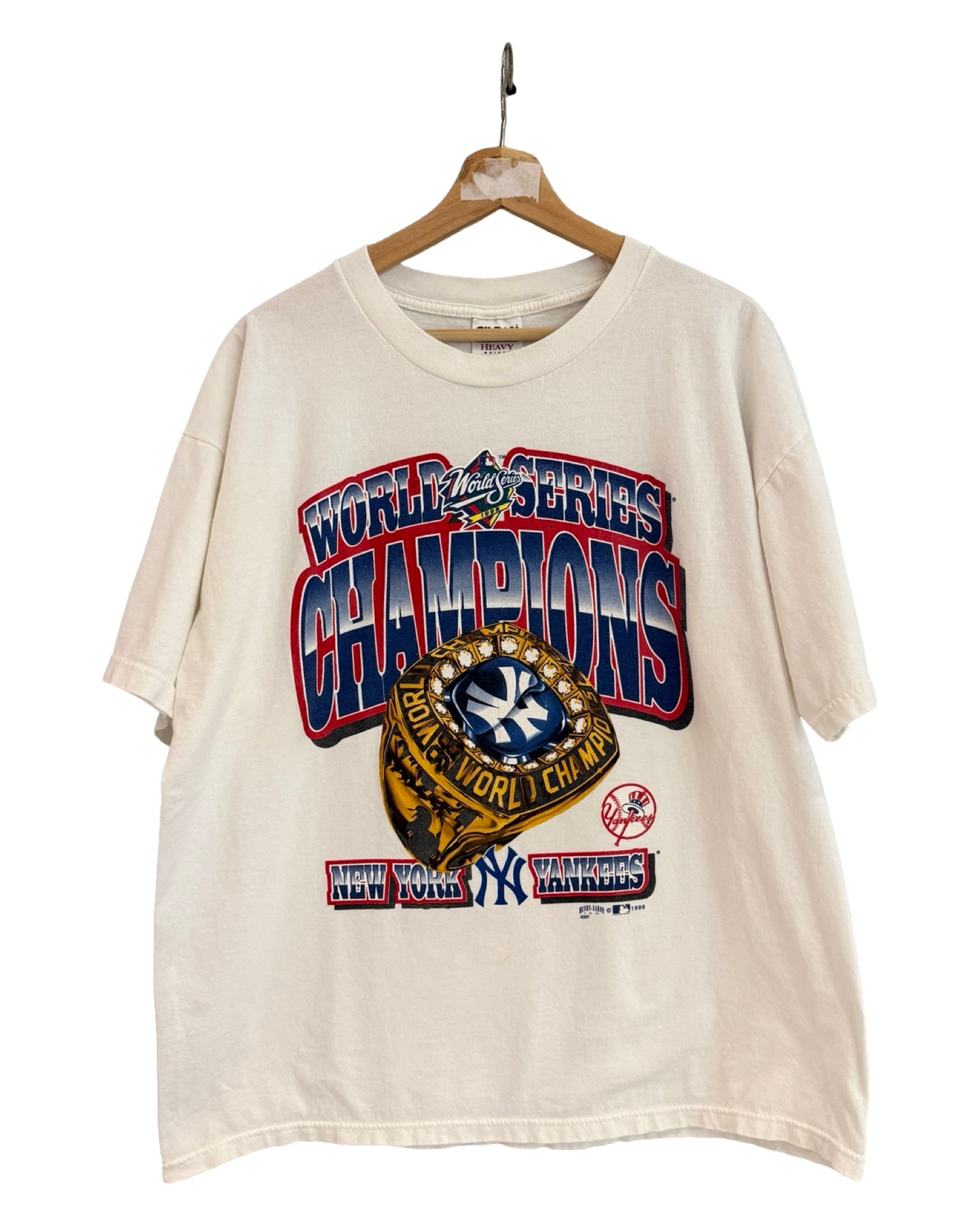 Vintage 1996 New York Yankees World Champs Ring Tee KIF Vintage