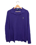 Camiseta de manga larga con logo Vintage Polo Ralph Lauren morado y verde
