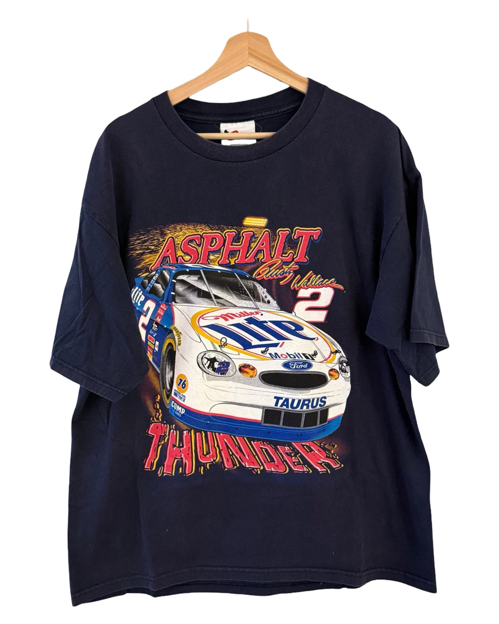 Vintage 2000 Nascar Asphalt & Thunder Miller Lite Tee