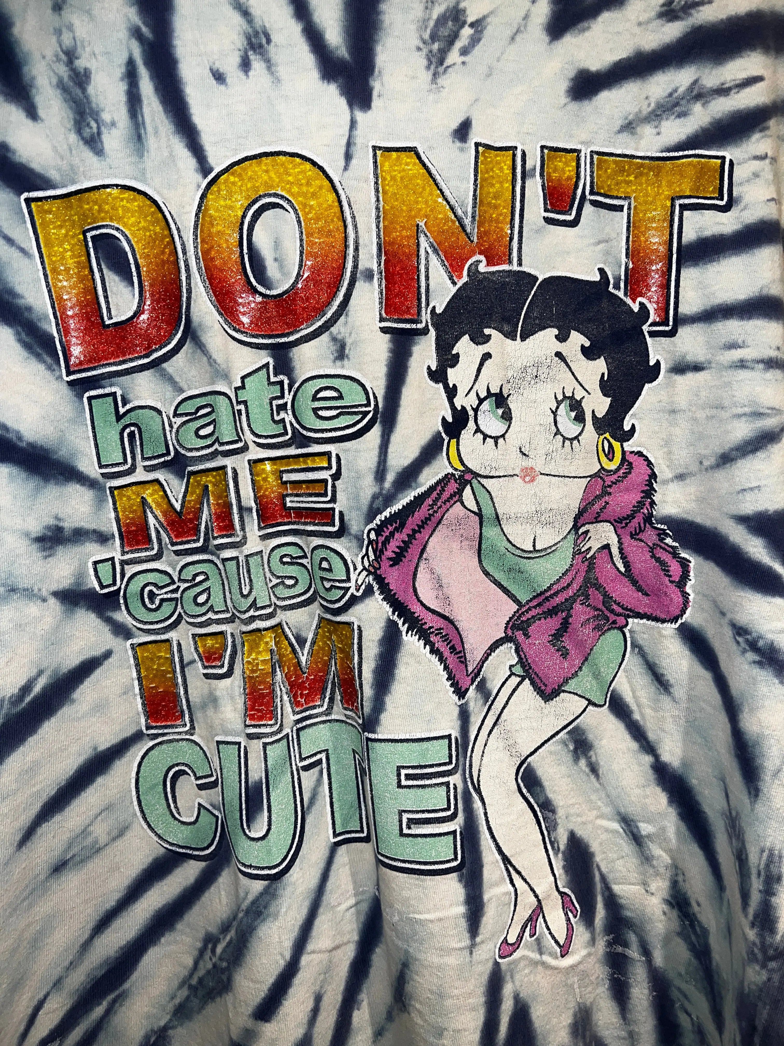 Vintage 2003 Betty Boop Don't Hate Me Tie Dye Tee KIF Vintage