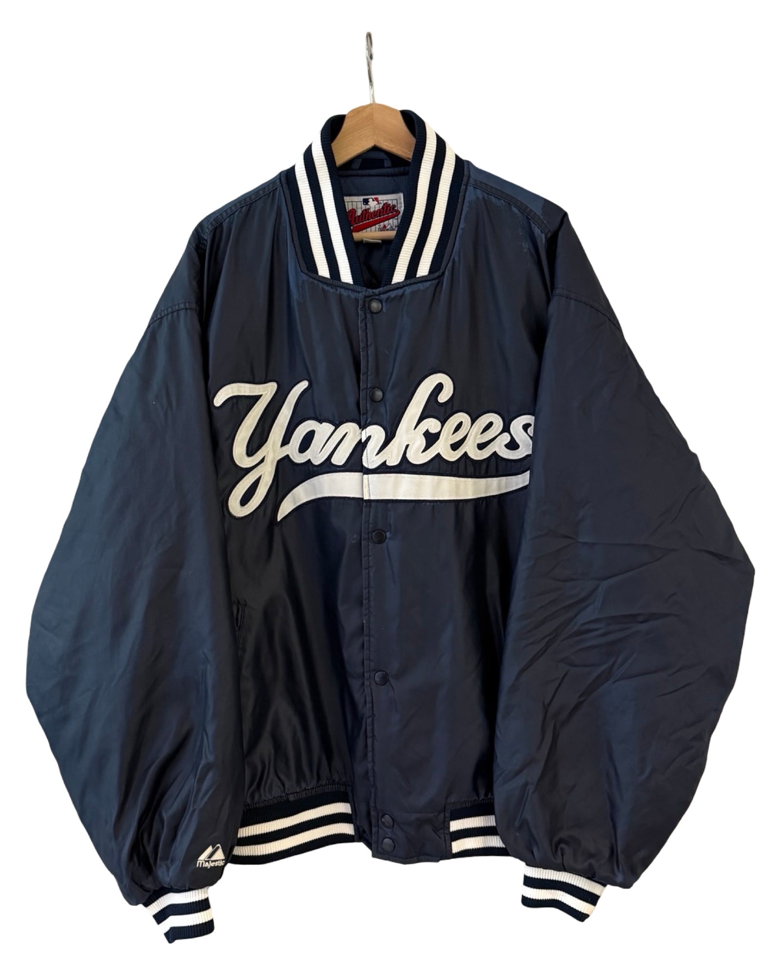 Chaqueta Bomber Vintage Auténtica Majestic de los New York Yankees de los 90