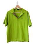 Vintage y2k Burberry London Lime Green Polo Shirt