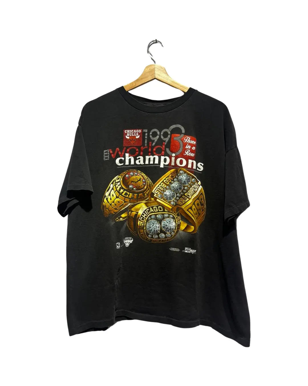 Vintage 1993 Chicago Bulls 3-Peat Championship Tee 3rdStrike
