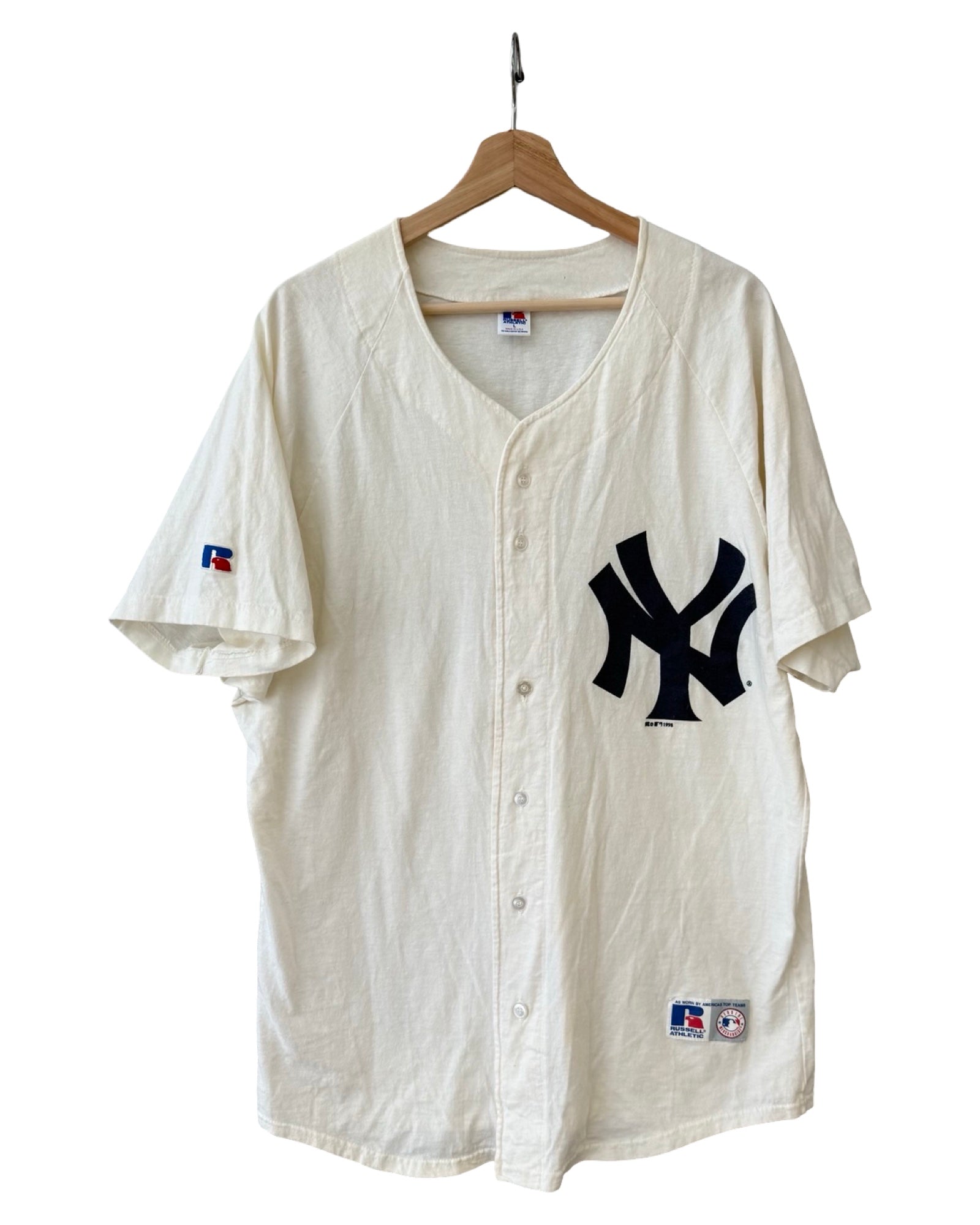 Vintage 1998 New York Yankees Cream Cotton Jersey