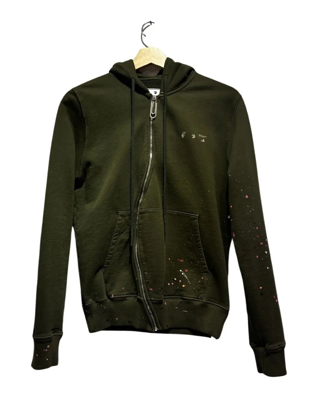 Archive Off-White Virgil Paint Splatter Zip Up Hoodie KIF Vintage