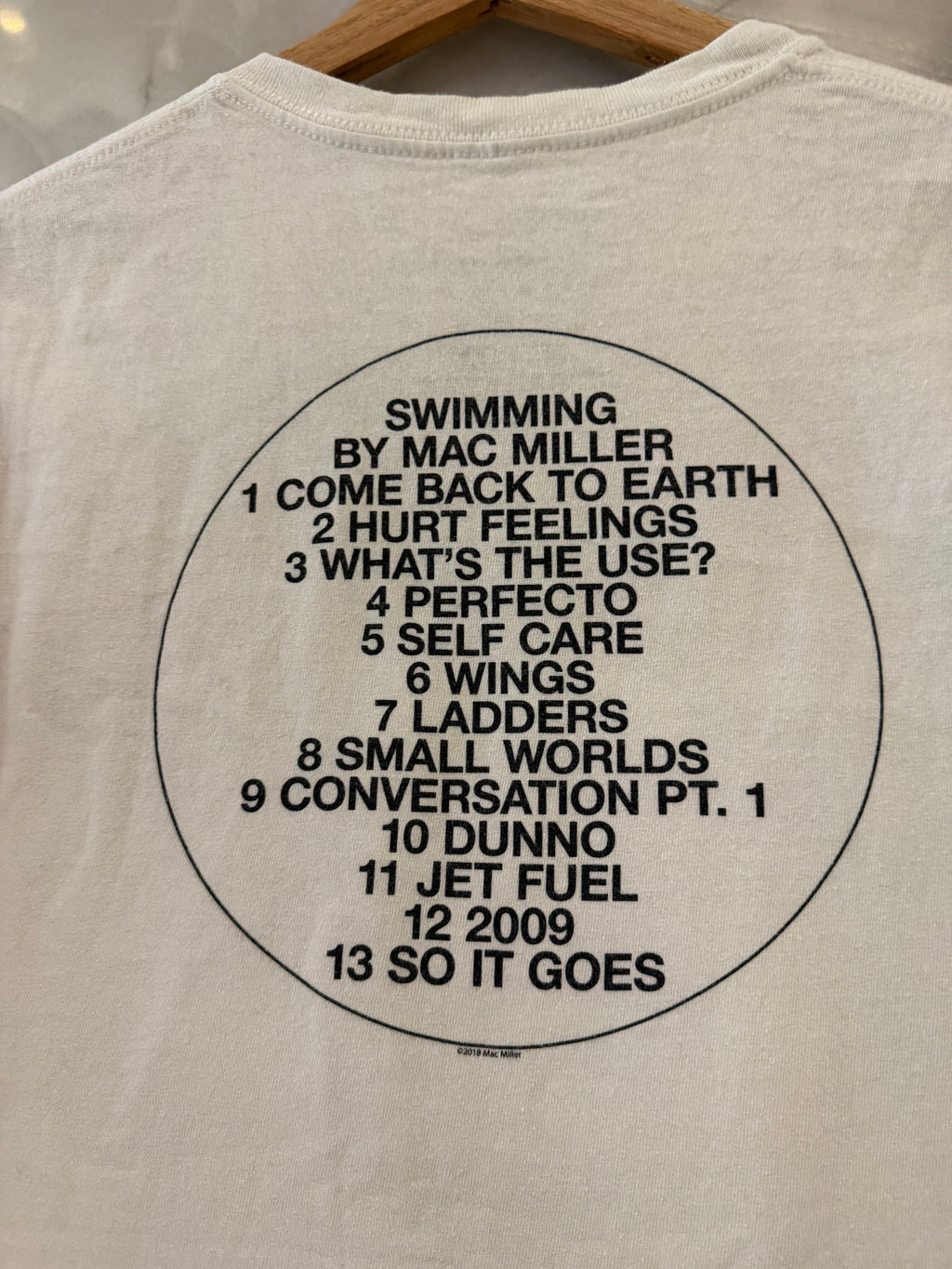 Rare 2018 Mac Miller Swimming Album Promo Tee
