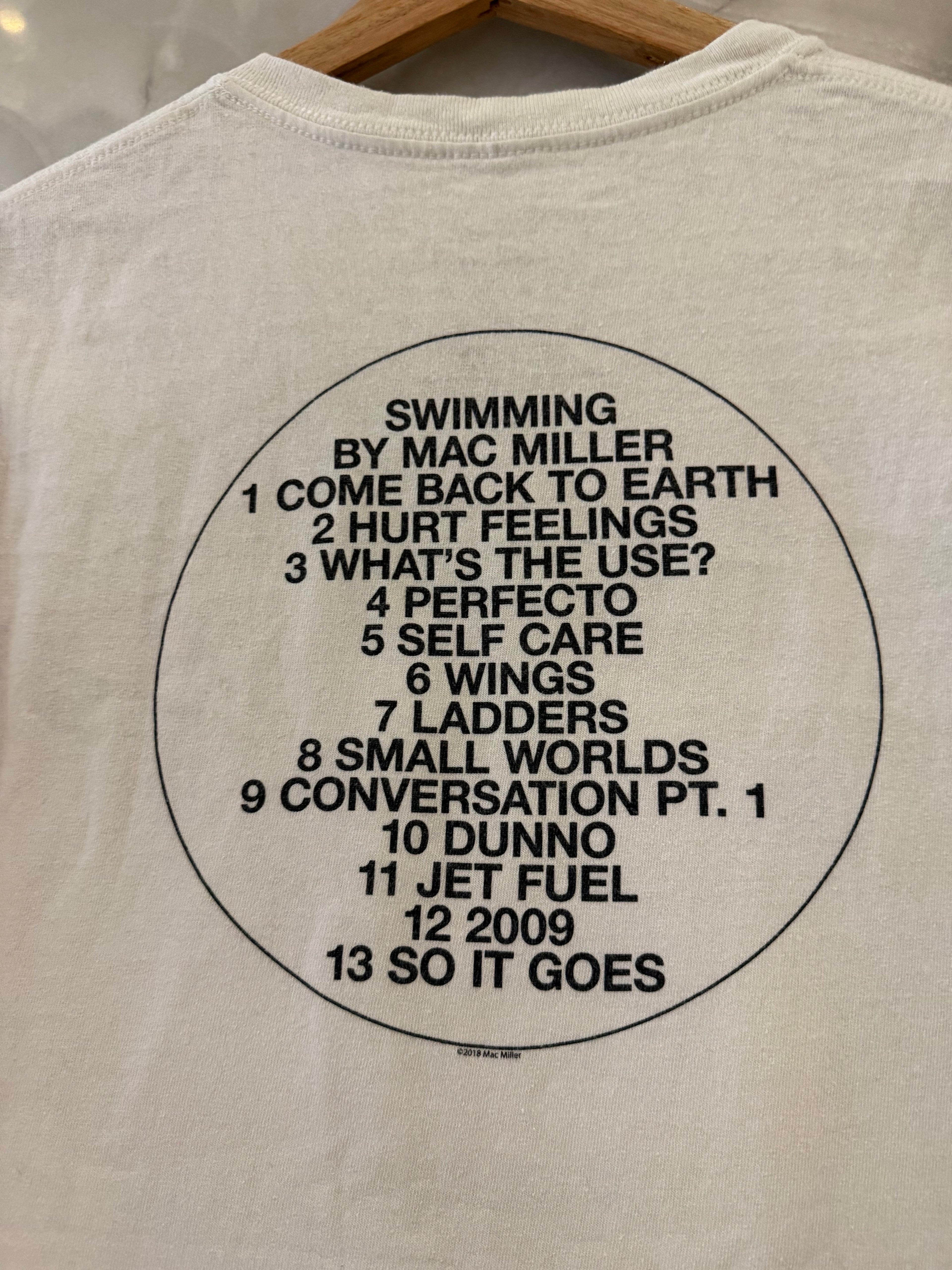Rare 2018 Mac Miller Swimming Album Promo Tee