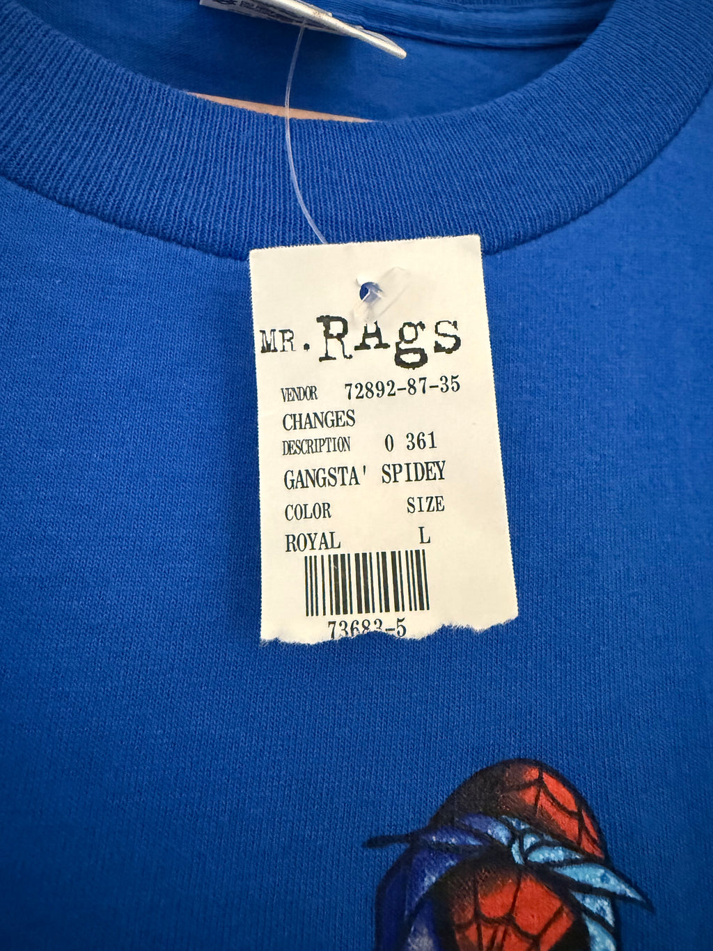 Vintage 2001 Gangsta Spider Man Marvel Tee