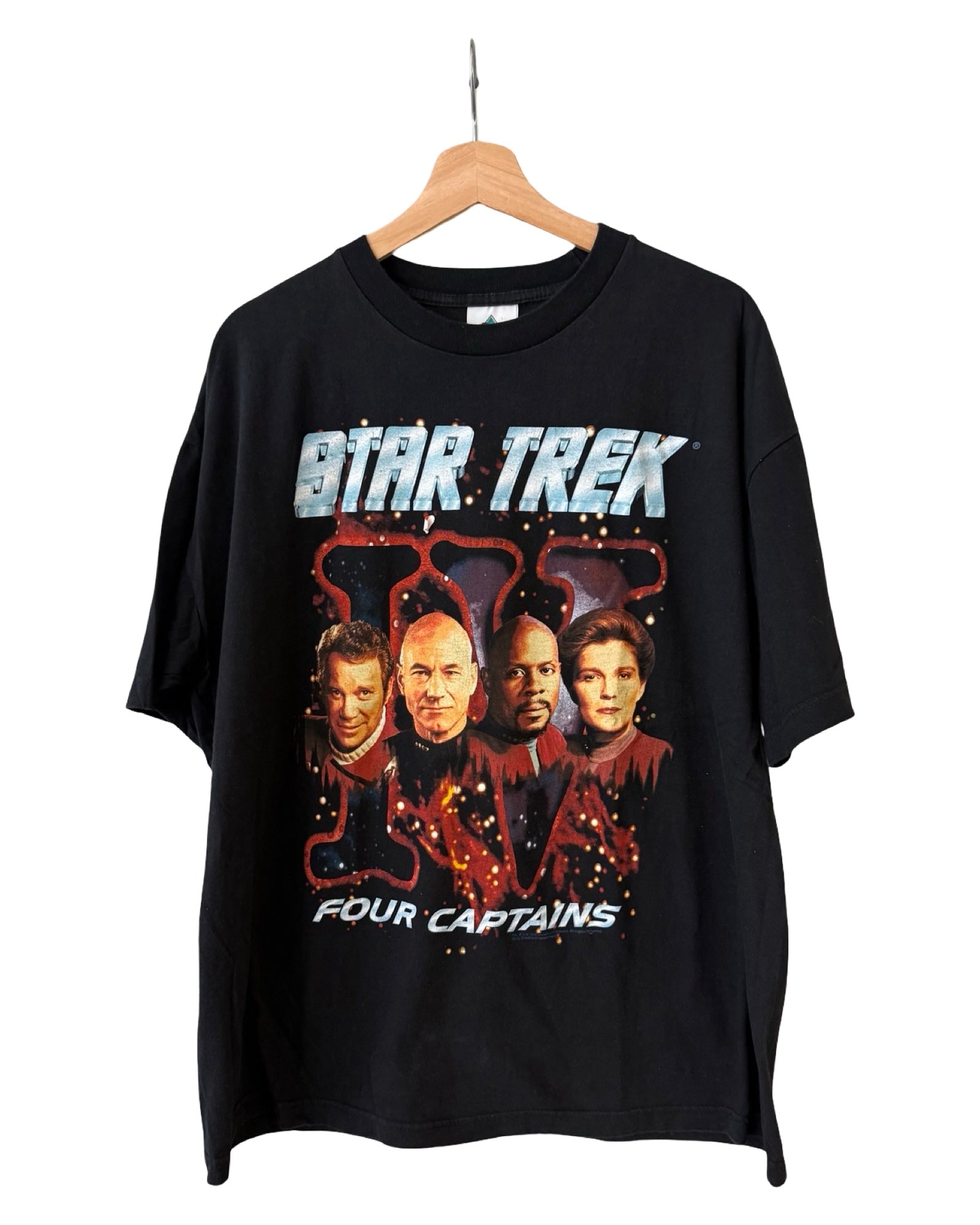 Vintage 1998 Star Trek Four Captains Tee