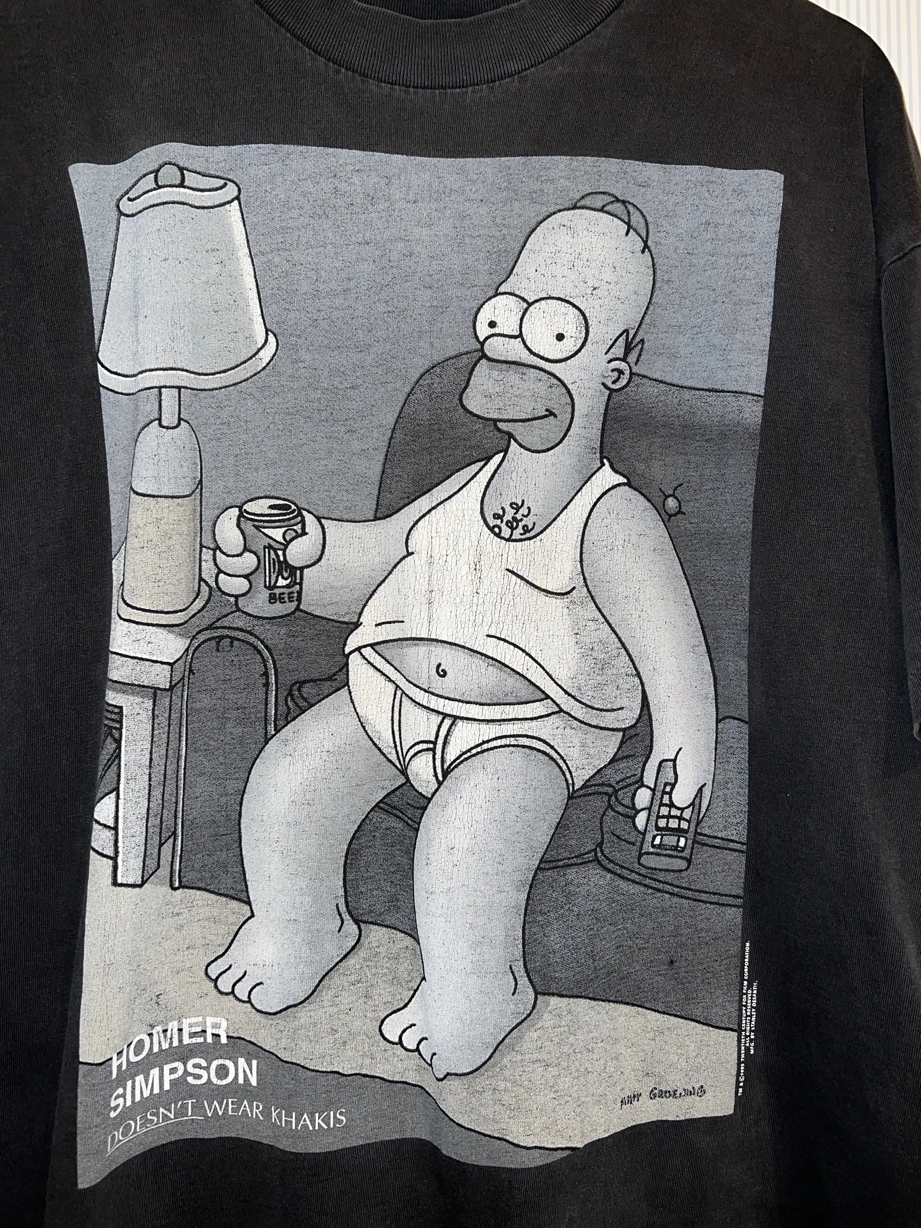 Vintage 1995 The Simpsons Homer Gap Parody Tee KIF Vintage