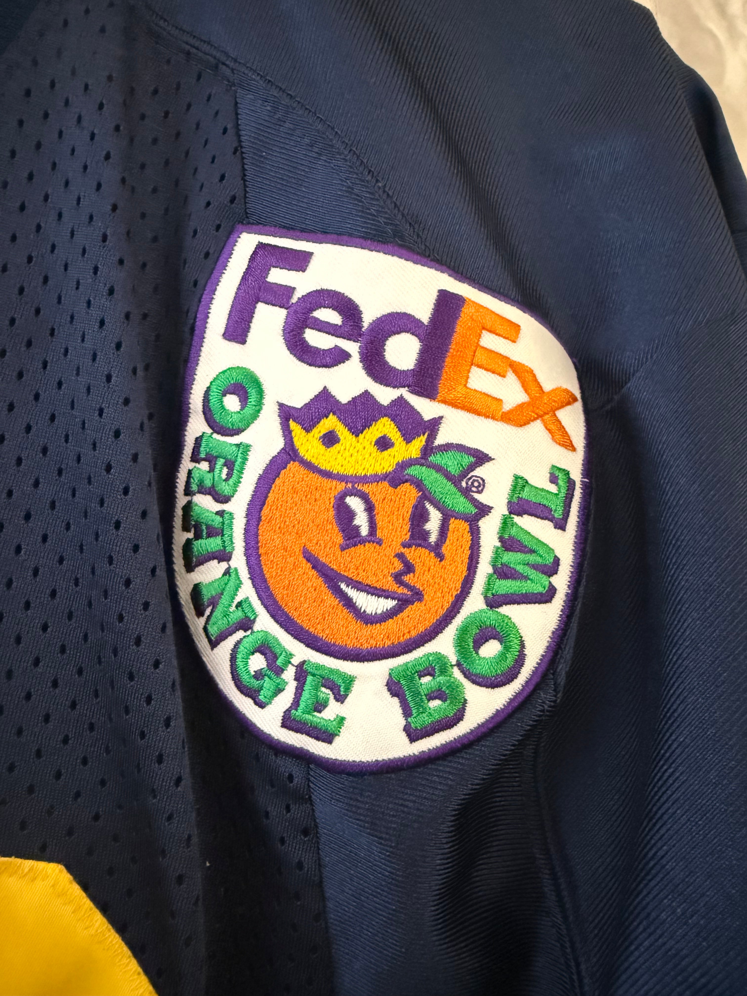 Vintage Rare Tom Brady Michigan State Fedex Orange Bowl 10 Nike Football Jersey
