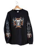 Vintage Alter Ego Motorcycle Long Sleeve Flames Tee