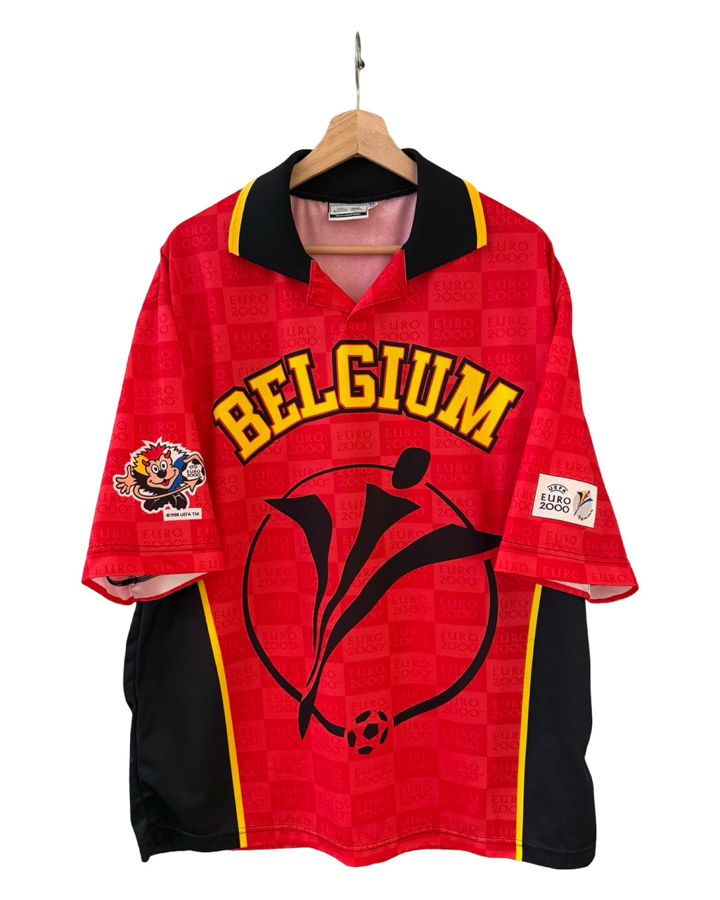 Vintage 2000 Belgium Euro UEFA Soccer Jersey