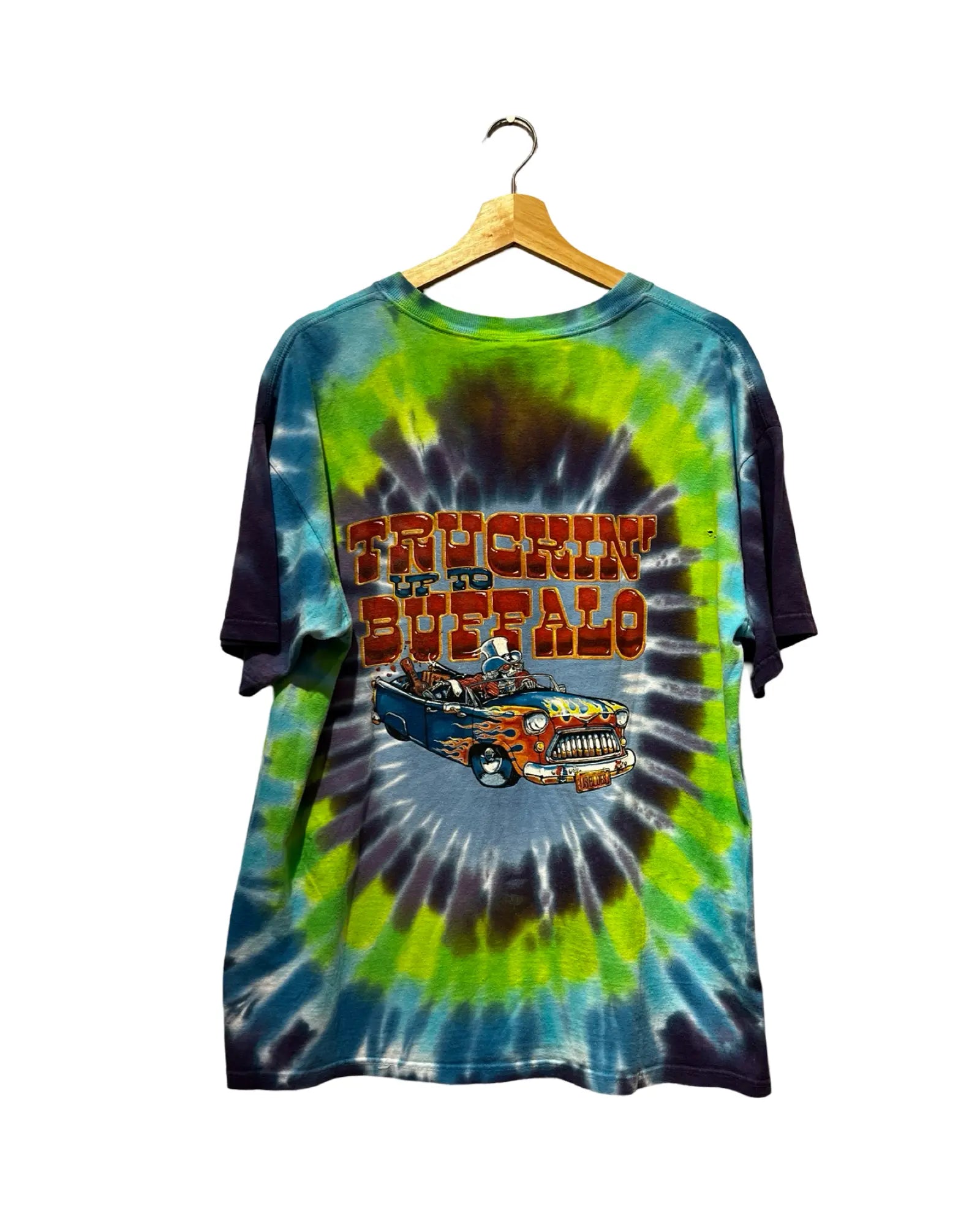 Vintage 90s Grateful Dead Truckin Tie Dye Tee KIF Vintage