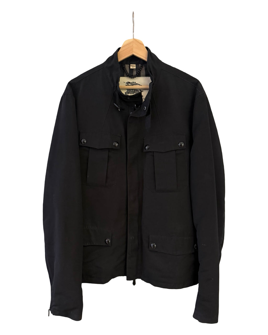Burberry London Black Four Pocket Field Jacket