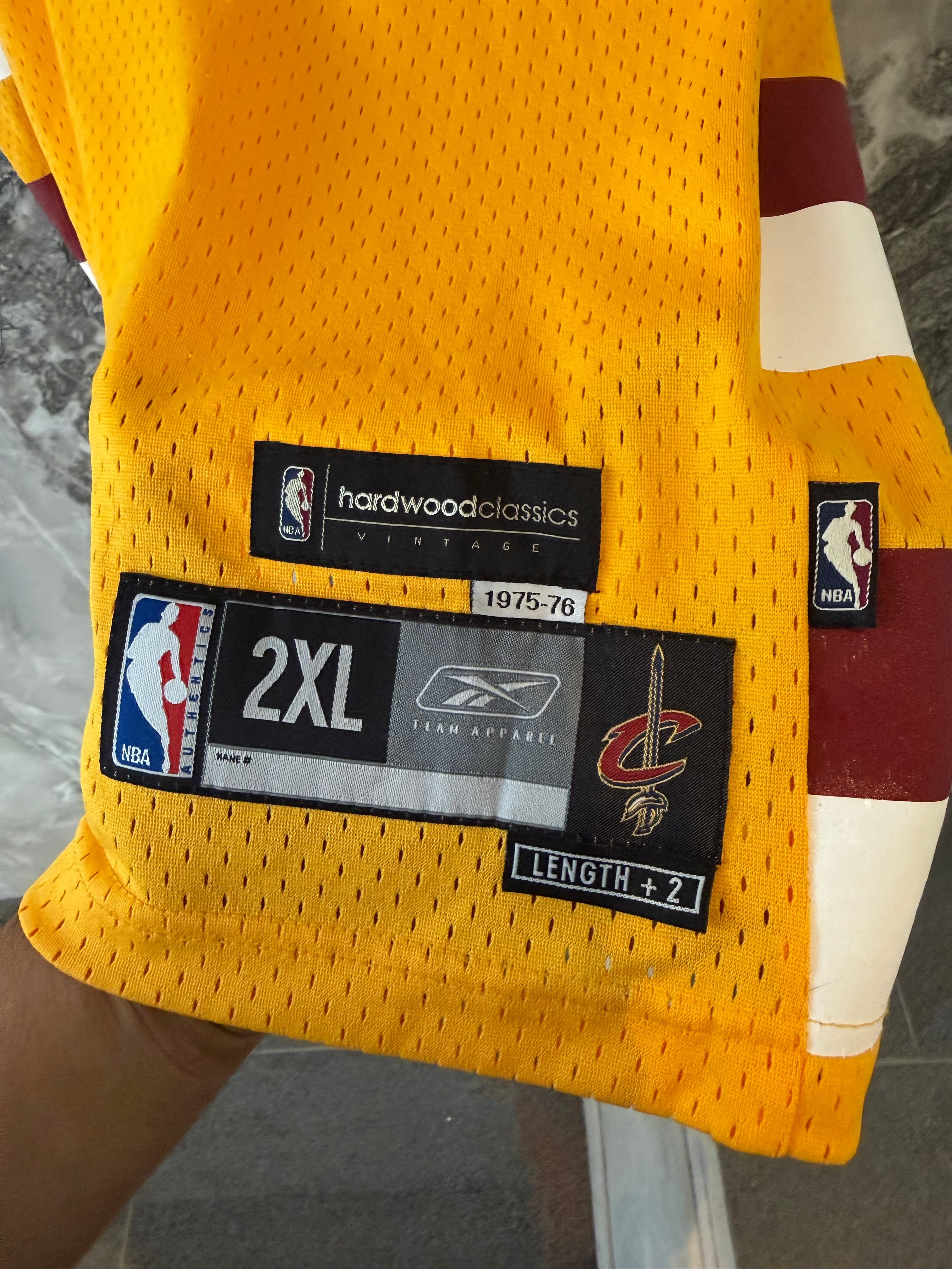 Vintage LeBron James 23 Cleveland Cavaliers 1975 Hardwood Classics Jersey