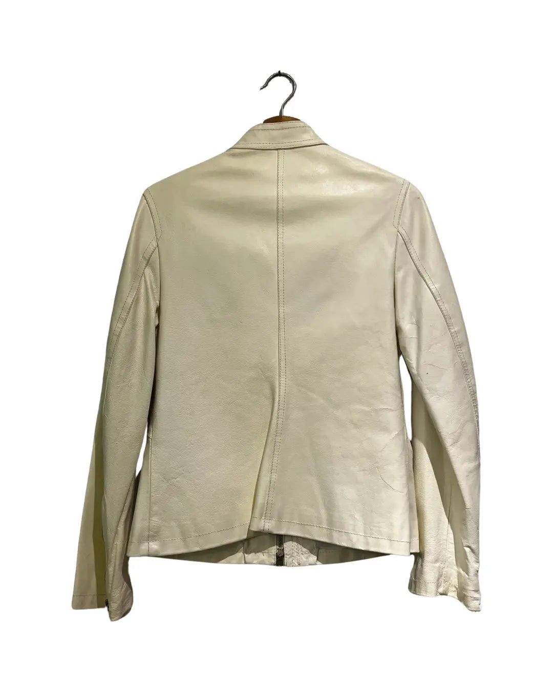 BJ 90s Specchio White Leather Jacket KIF Vintage
