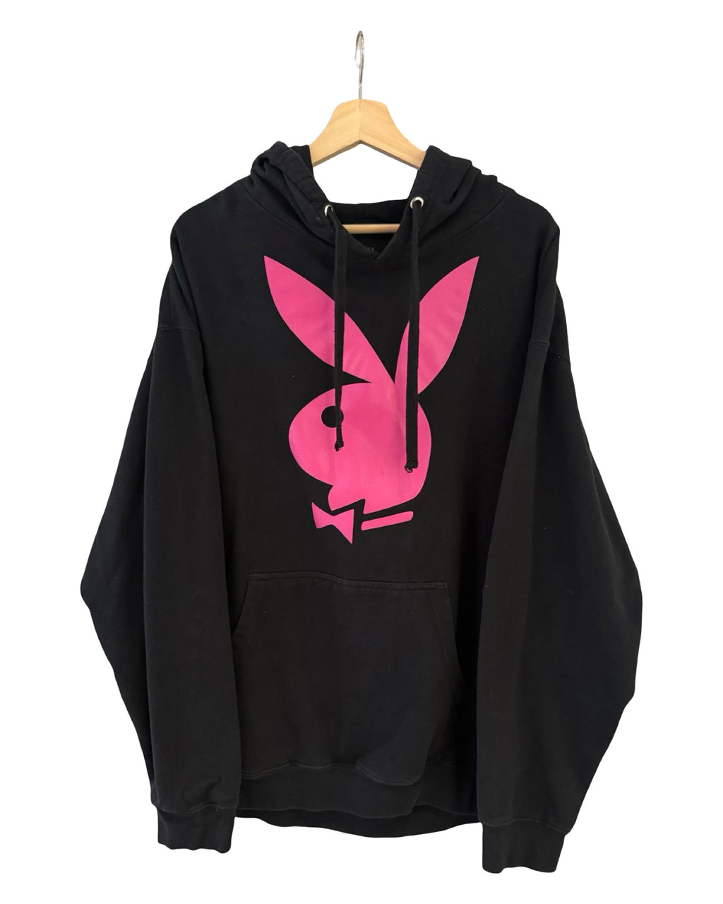 Anti Social Social Club x Playboy Pink Bunny Logo Black Hoodie