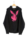 Anti Social Social Club x Playboy Pink Bunny Logo Black Hoodie