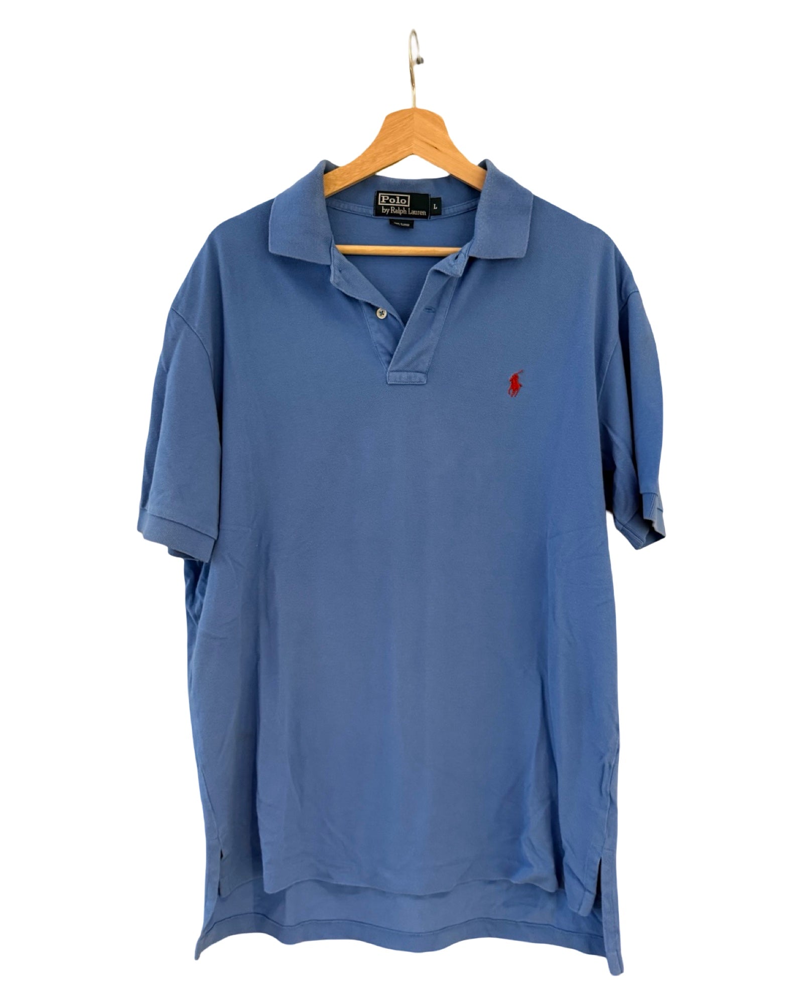 Camisa azul y roja vintage de Polo Ralph Lauren