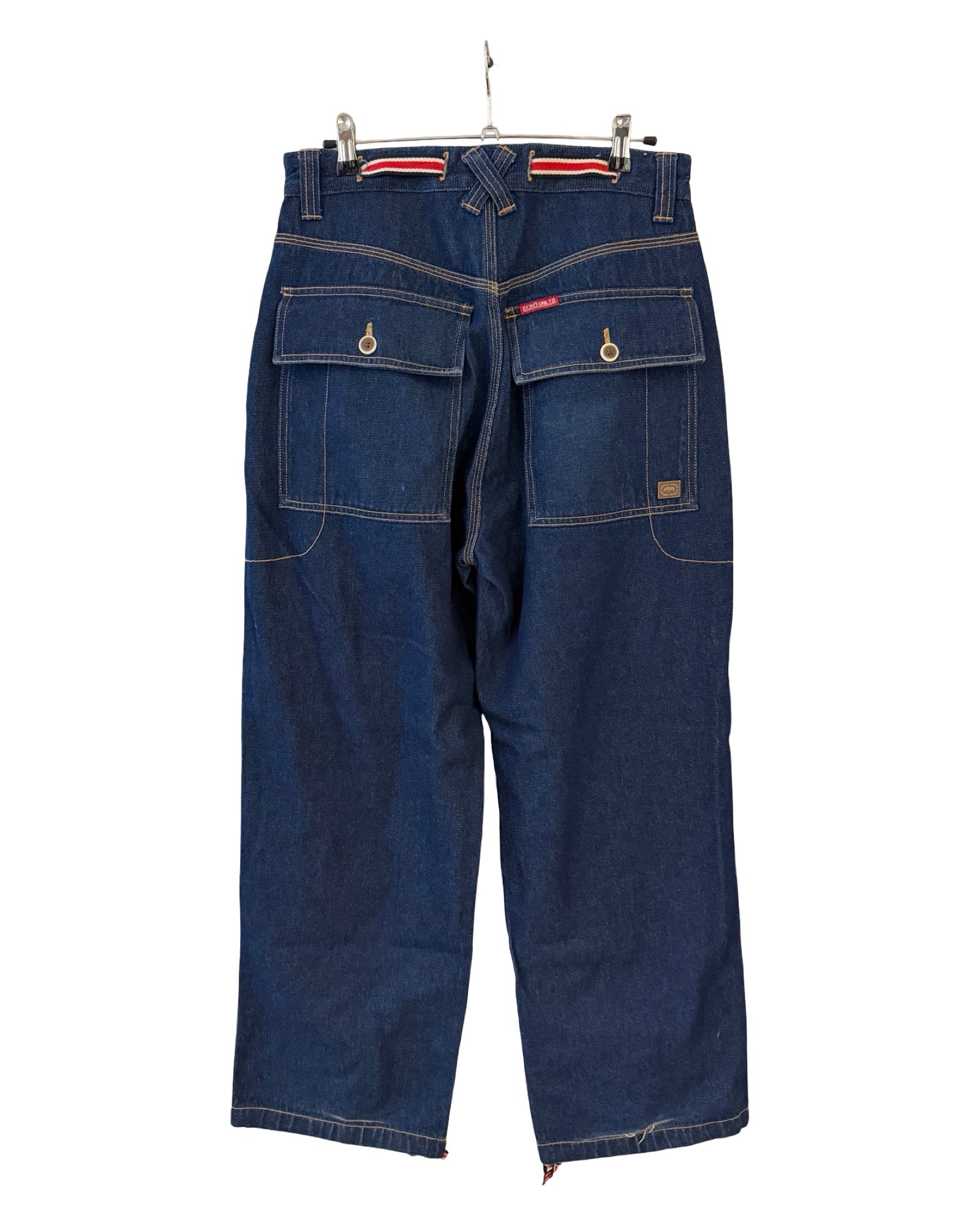Vintage y2k Marc Ecko Baggy Shoelace Belted Jeans