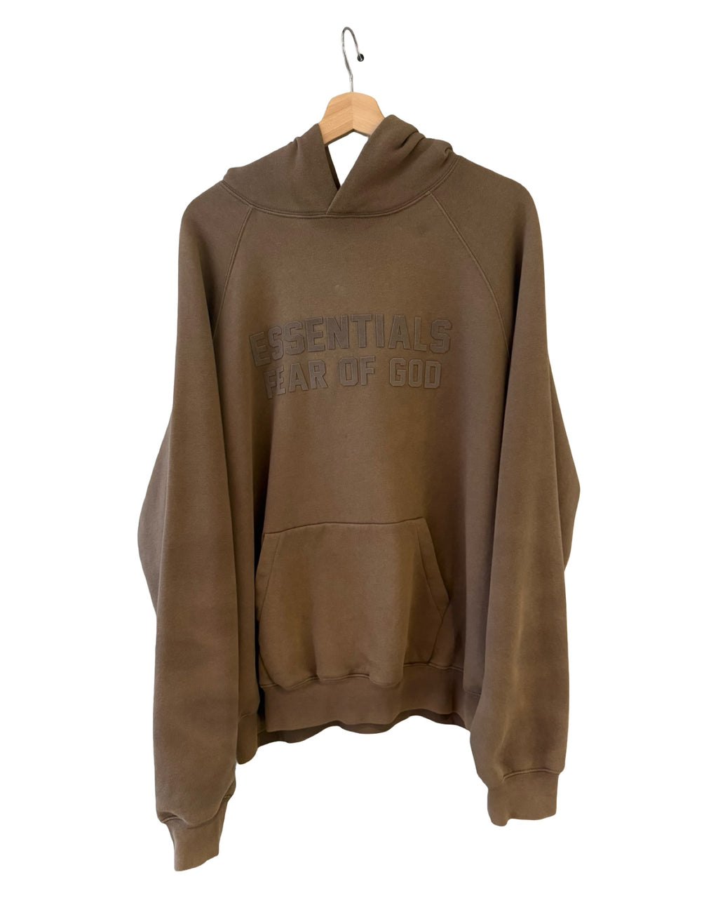 Essentials Fear Of God Brown Hoodie