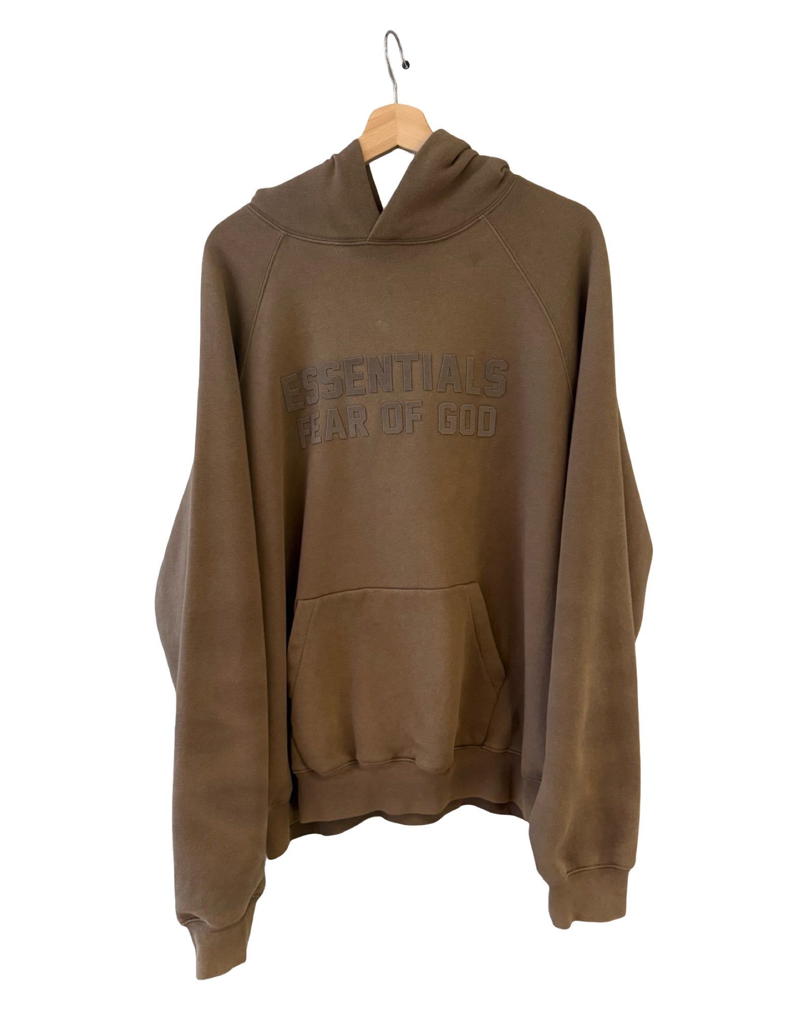 Essentials Fear Of God Brown Hoodie