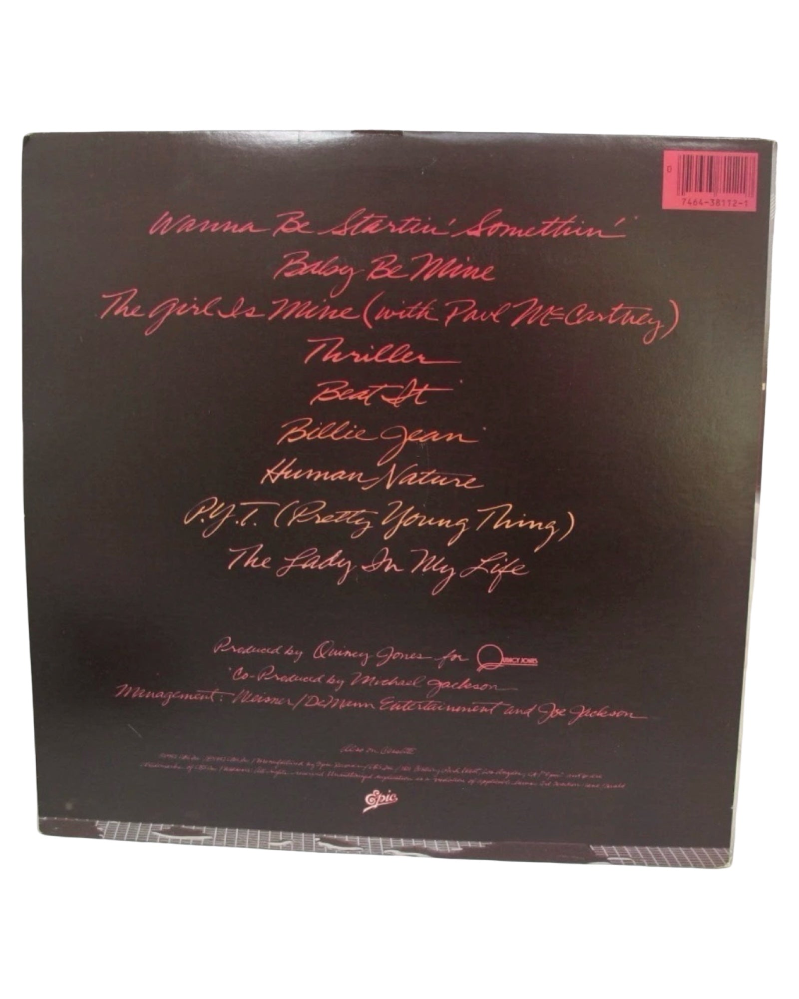 Vintage Rare 1982 Michael Jackson Thriller Epic Records Korean Vinyl