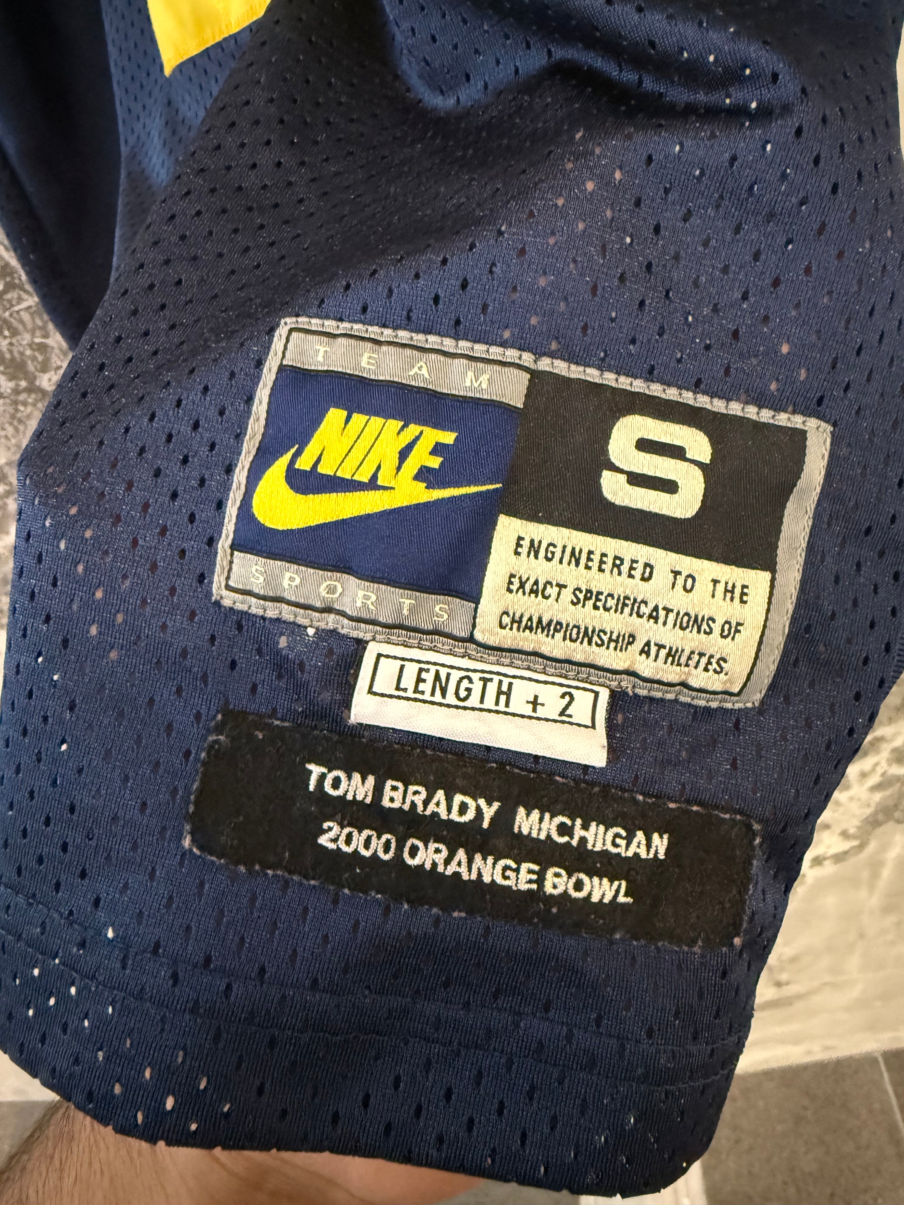 Vintage Rare Tom Brady Michigan State Fedex Orange Bowl 10 Nike Football Jersey