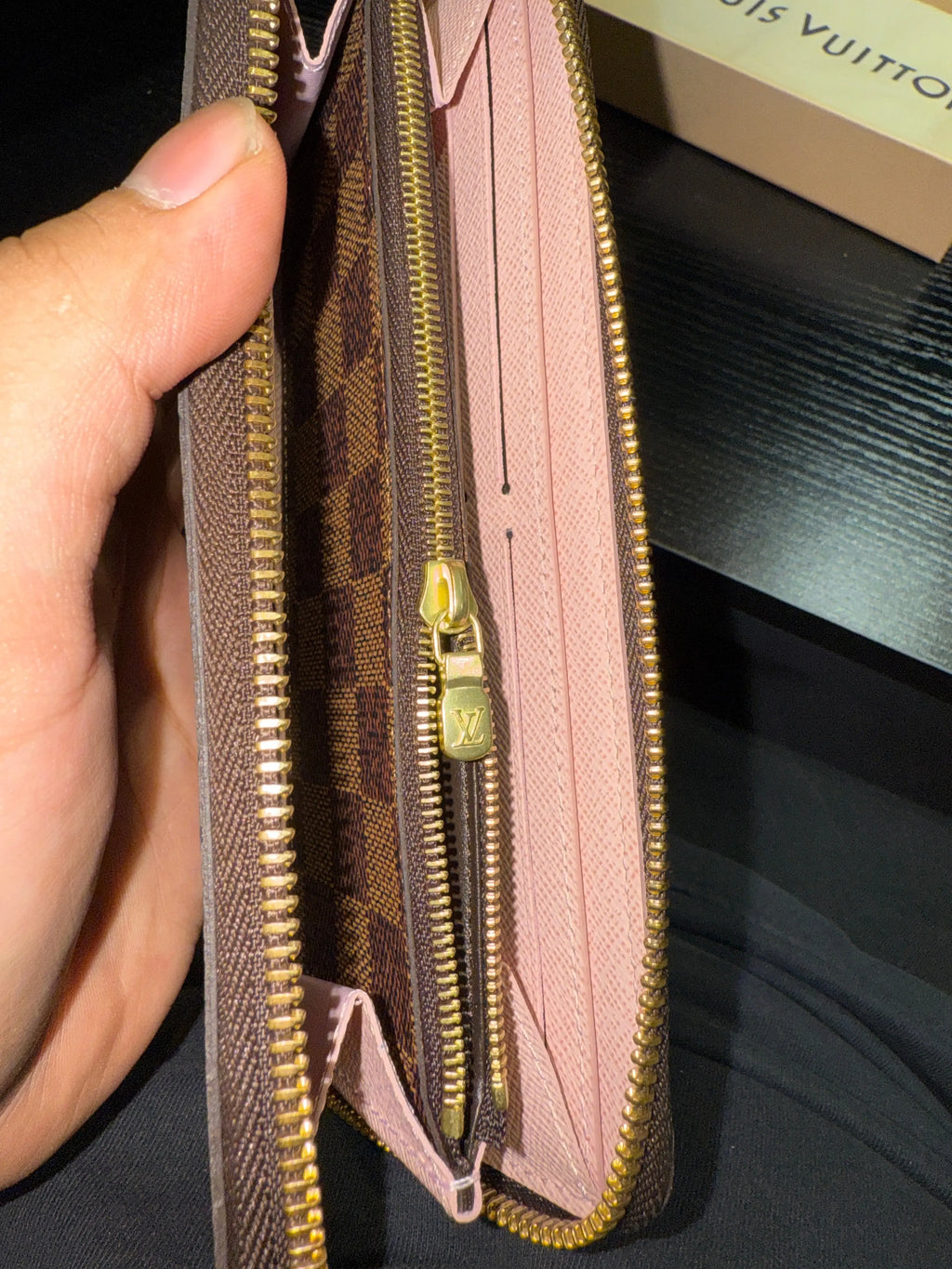 2023 Louis Vuitton Clemence Damier Rose Ballerina Wallet KIF Vintage