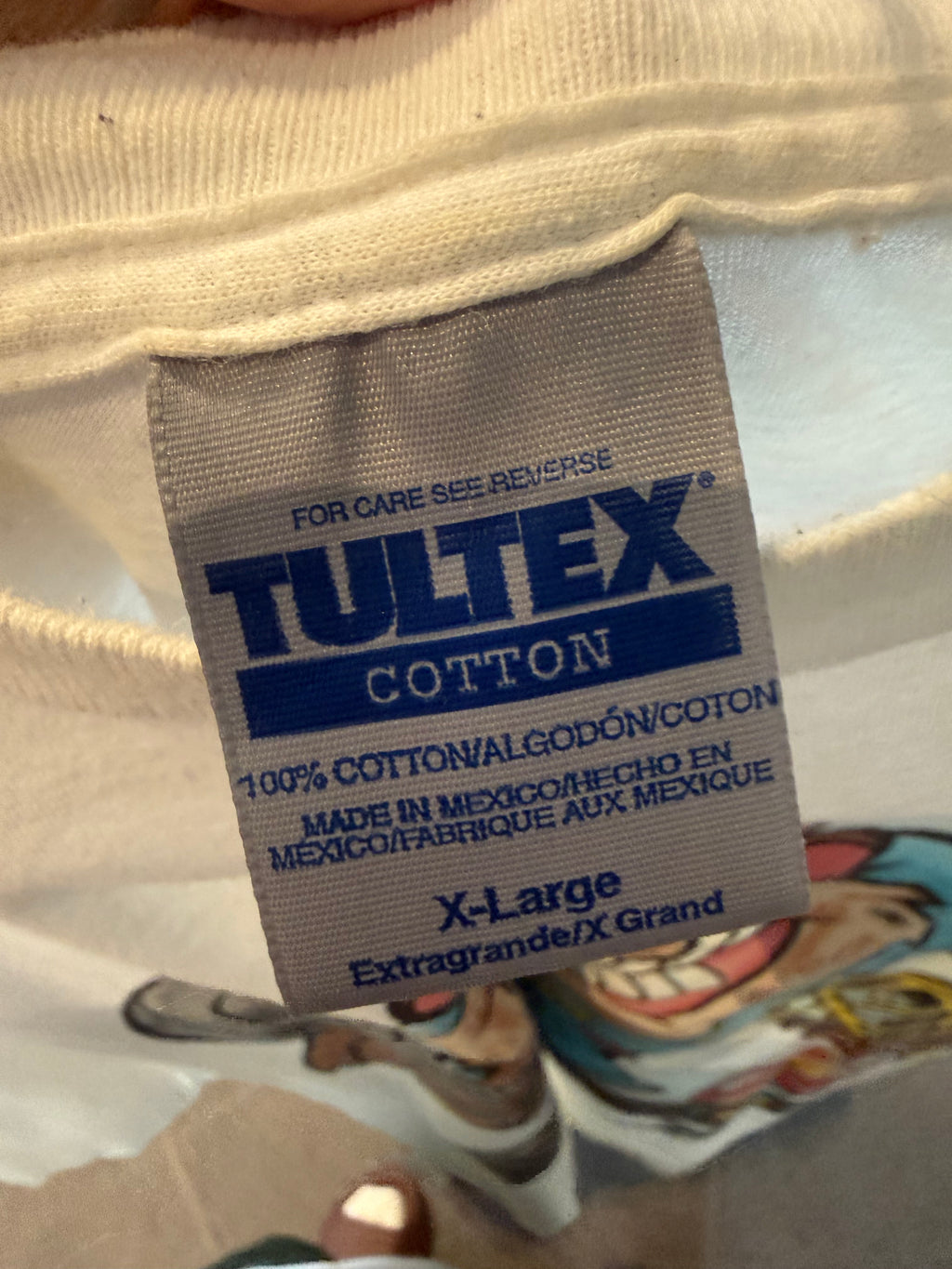 Vintage 1994 Looney Tunes Taz Mechanic Double Sided Tee