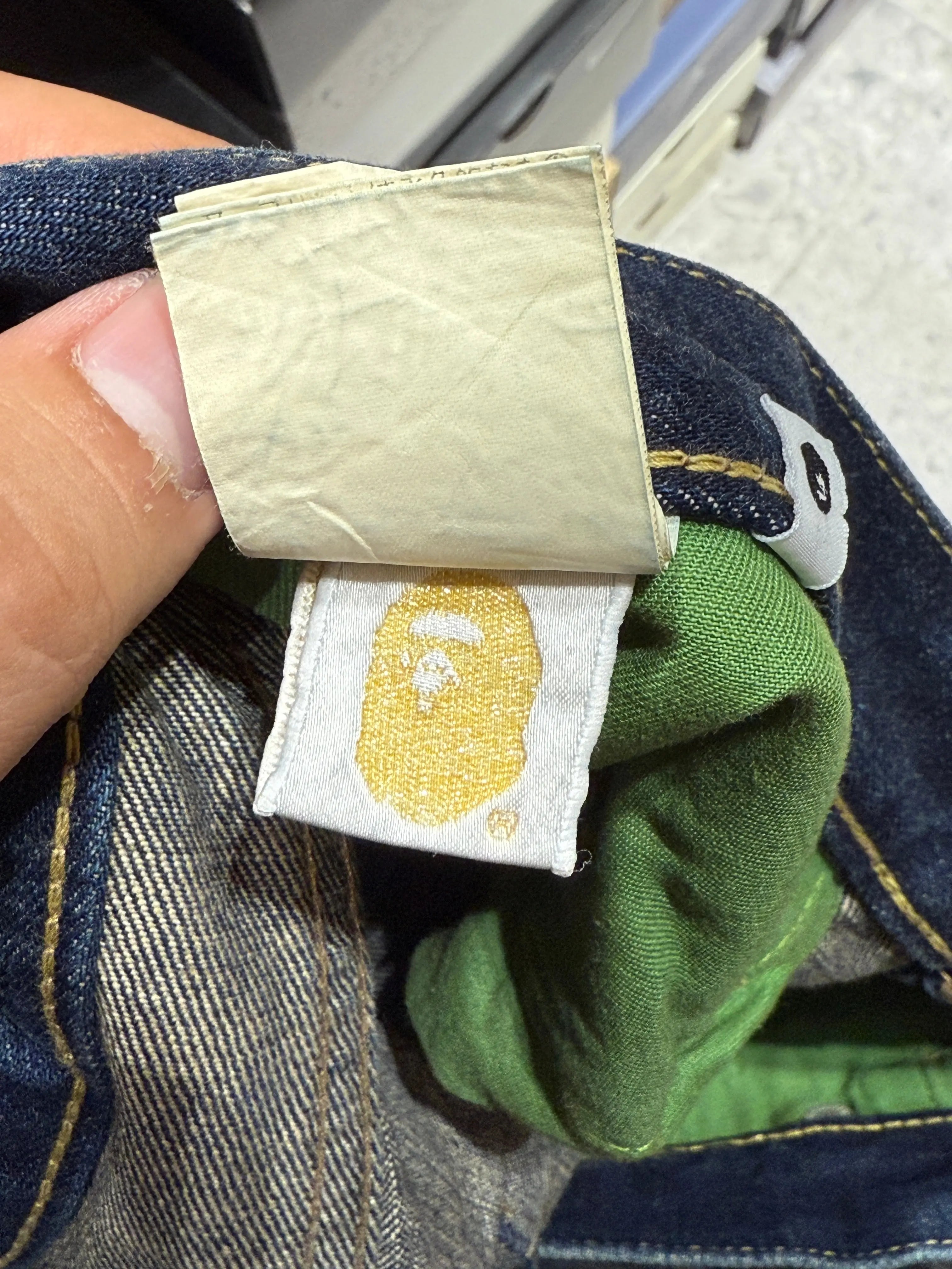 Rare y2k BAPE Human Made Baggy Spellout Jeans size 40 KIF Vintage