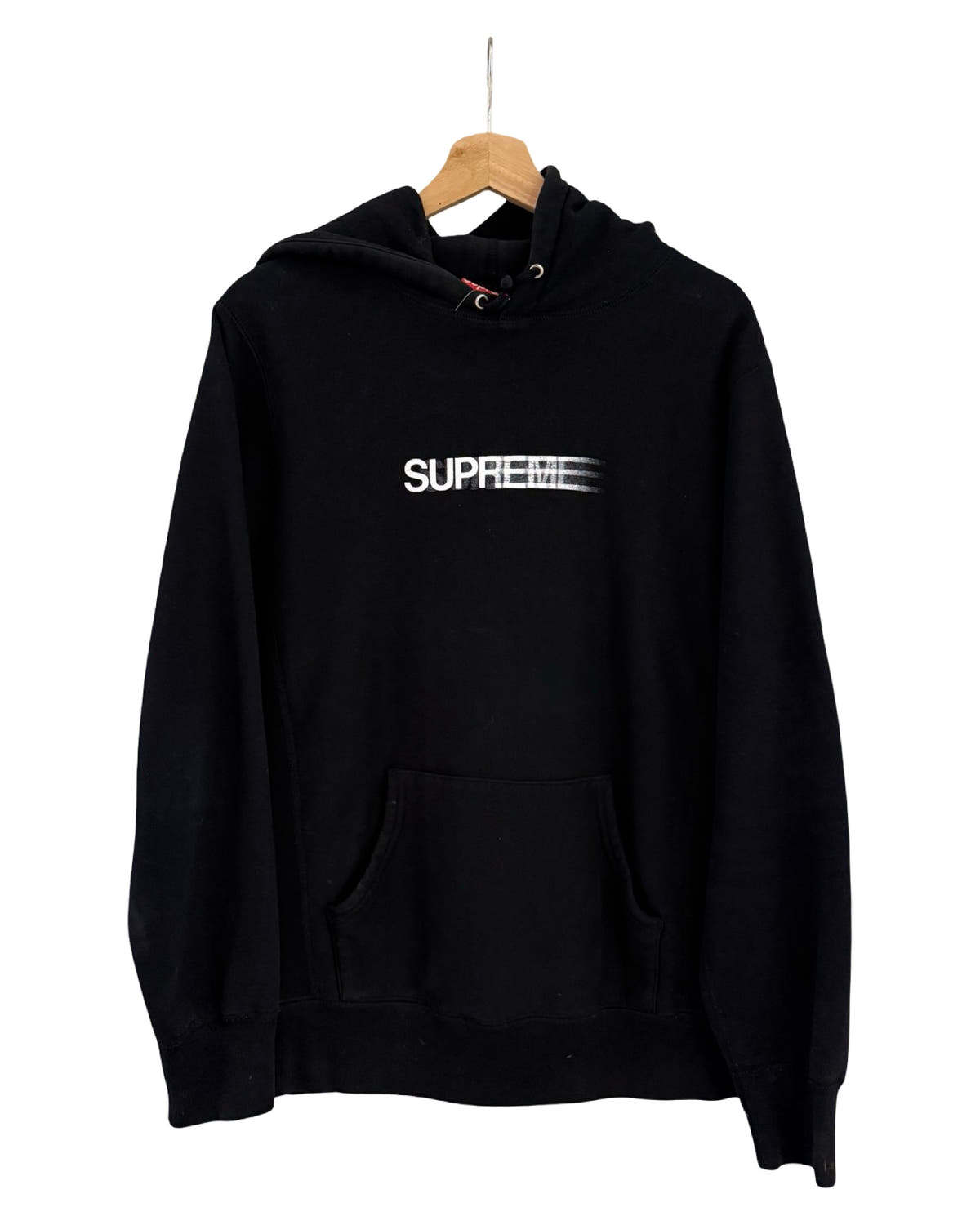 2016 Supreme Black Motion Logo Hoodie