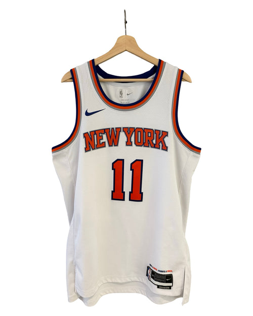 2026 New York Knicks Jalen Brunson 11 NBA Finals White Swingman Jersey