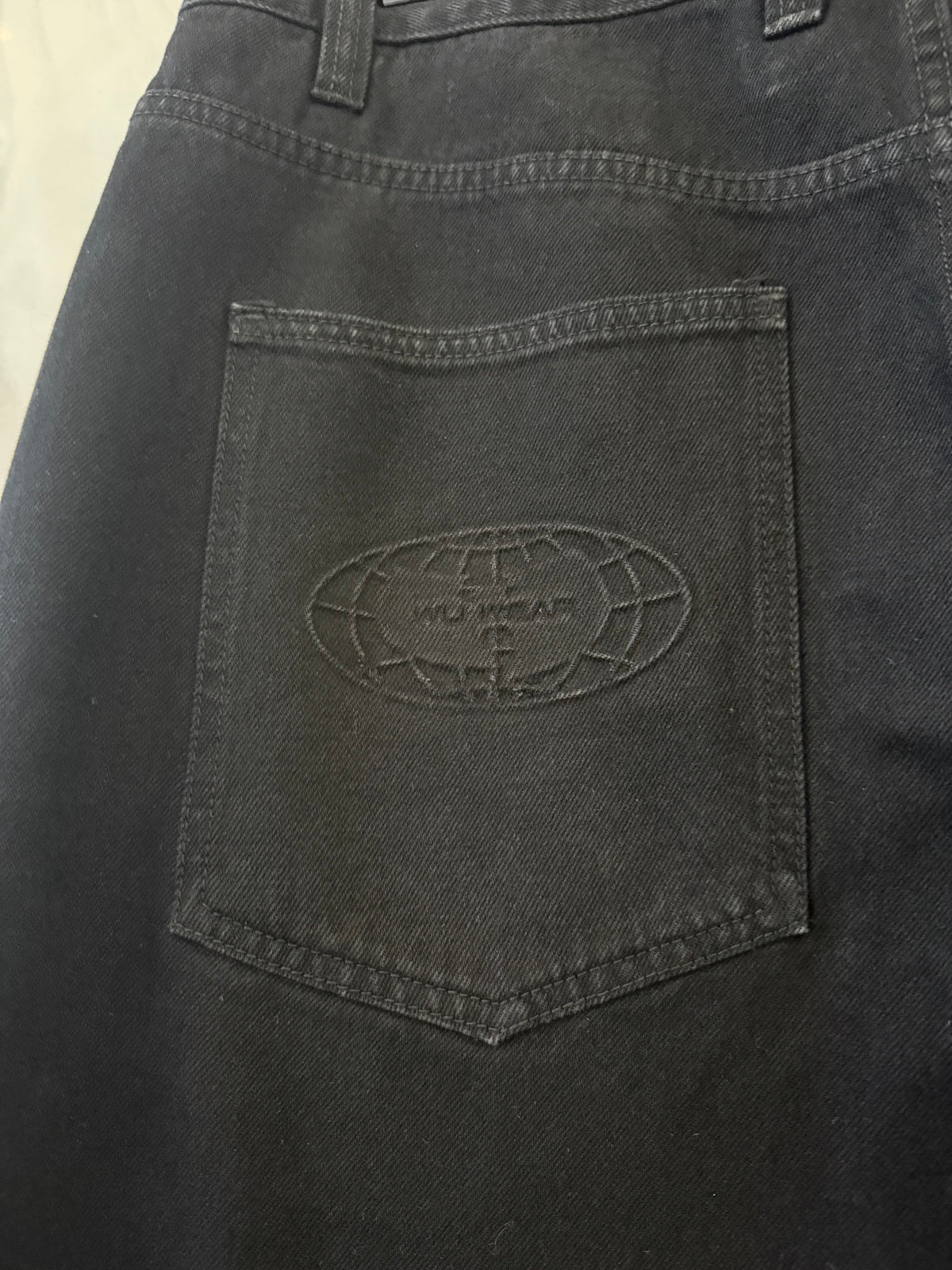 Vintage 90s Wu Tang Clan Black Wu Wear Striped Jeans