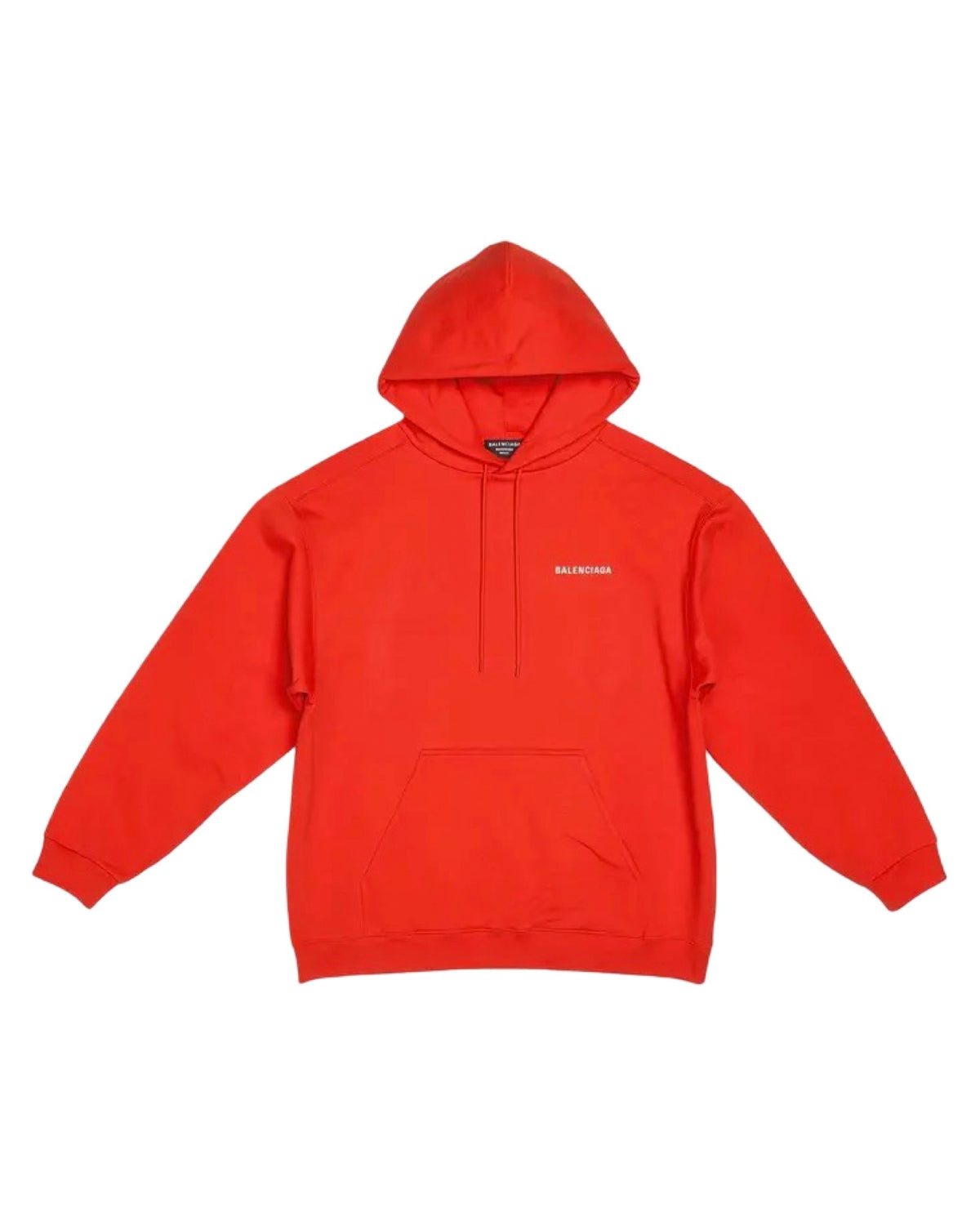 Balenciaga Back Logo Red & White Hoodie