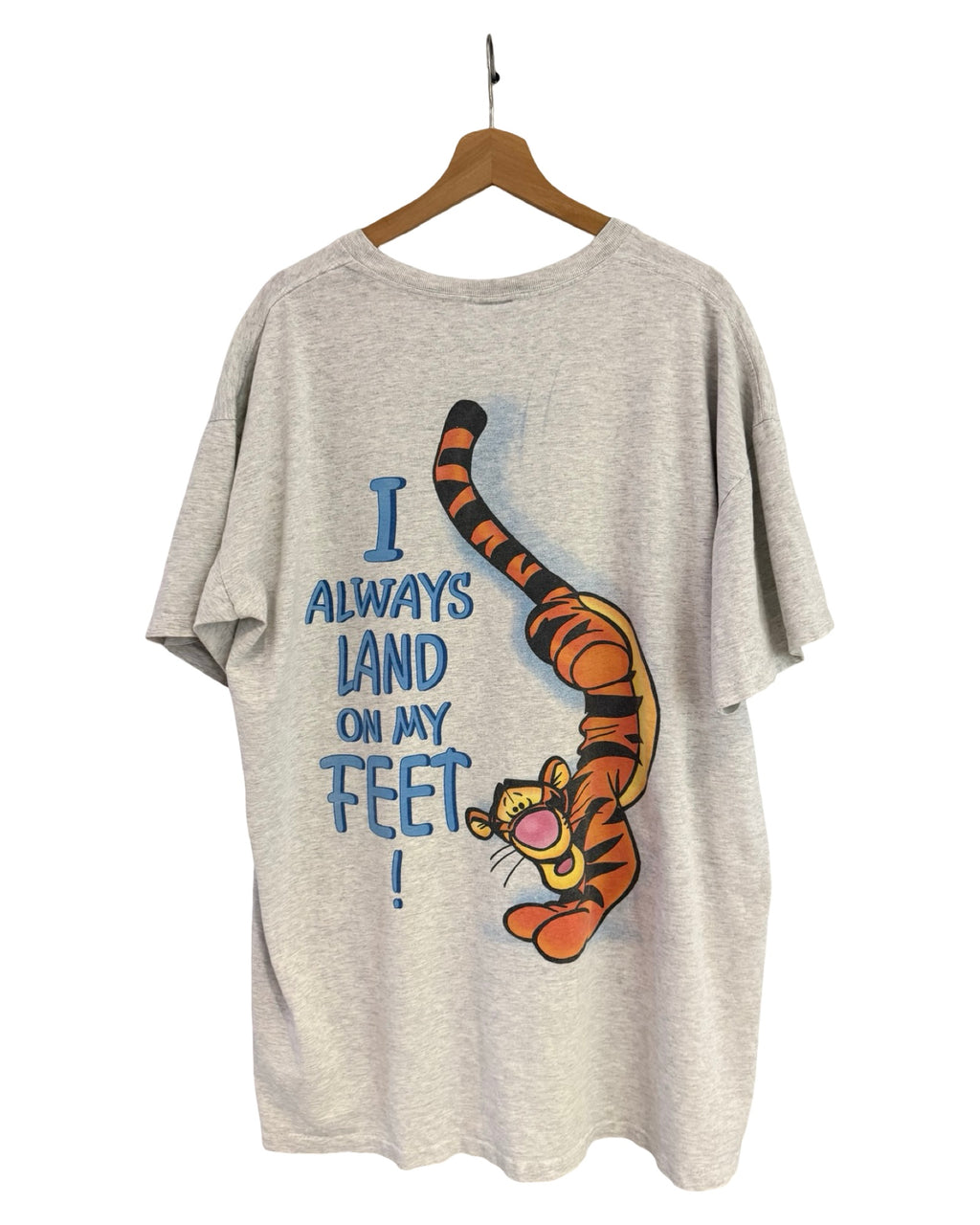 Vintage 90s Disney Tigger “Don’t Worry I Always Land On My Feet” Double Sided Tee