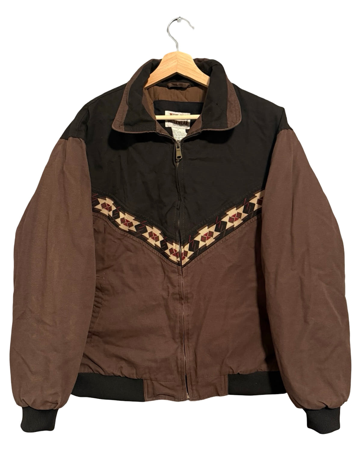 Vintage 90s Brown Aztec Puffer Jacket