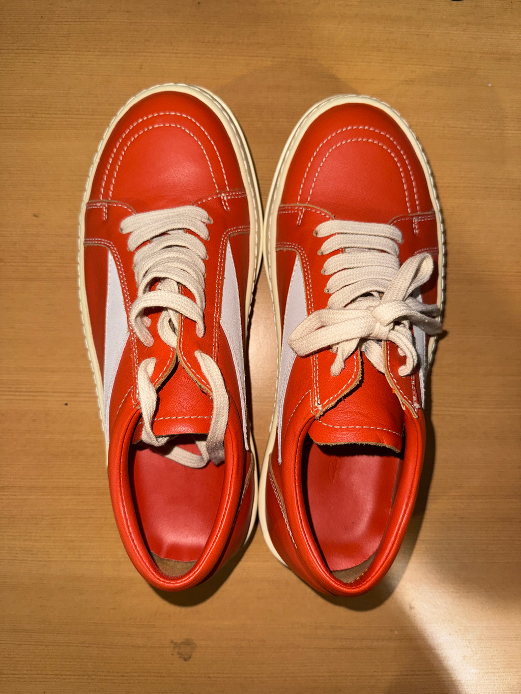 Size 7 / AW22 Rick Owens Suede Orange Strobe Vans KIF Vintage
