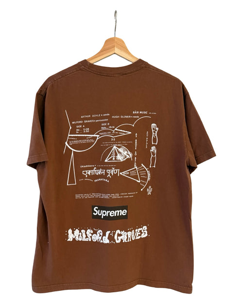 2022 Supreme x Milford Graves Brown Collab Tee