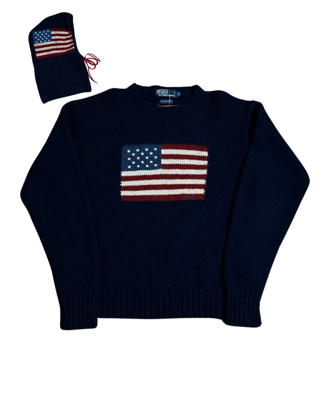 Vintage 90s Polo Ralph Lauren Flag Lambswool Sweater 3rdStrike