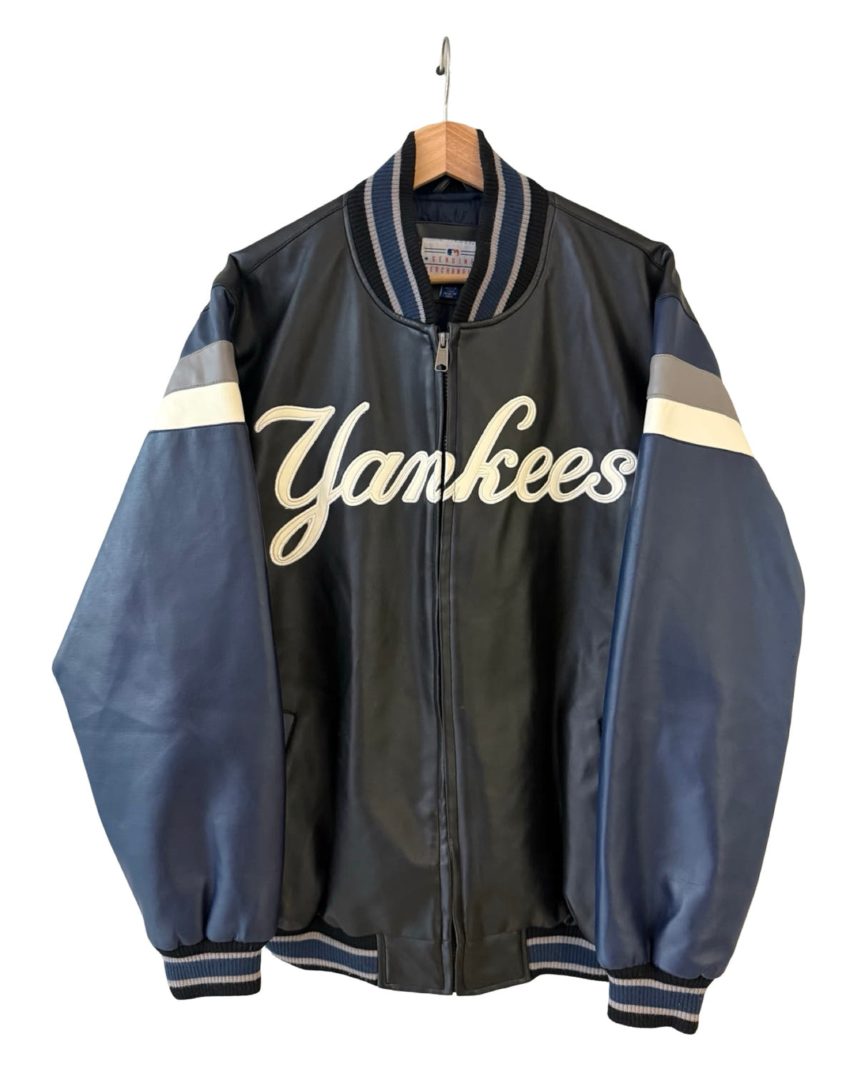 Vintage New York Yankees Leather Bomber Jacket