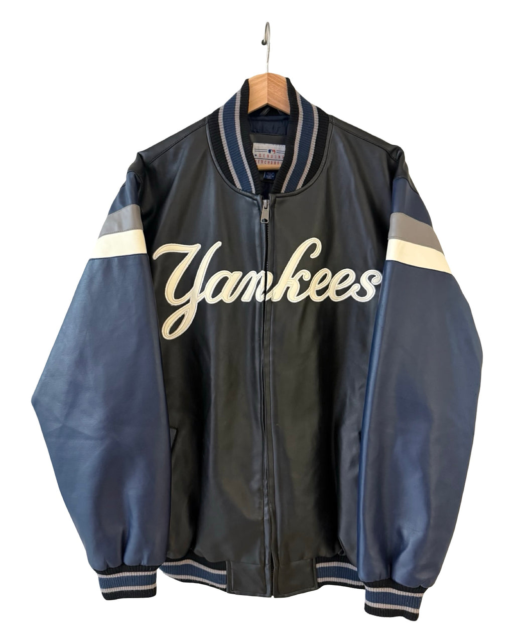 Vintage New York Yankees Leather Bomber Jacket